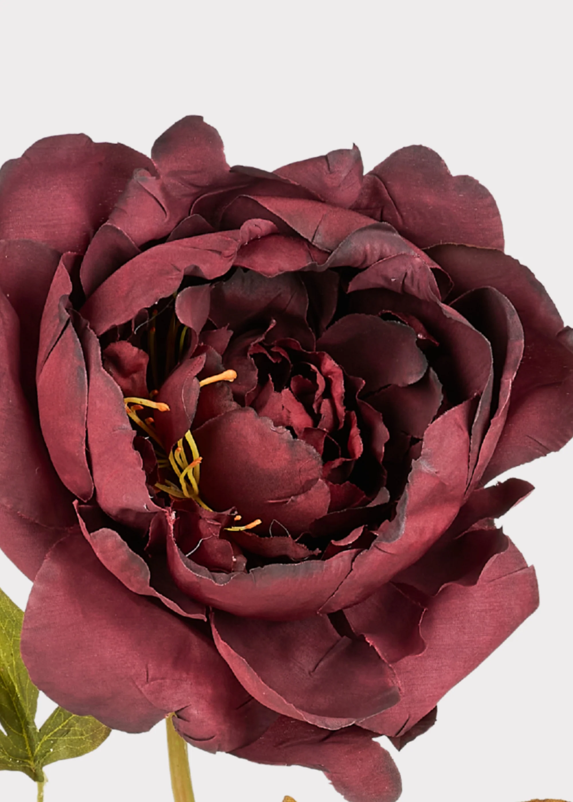 Smokey Plum Purple Fake Peony Flower - 24" - Image 2