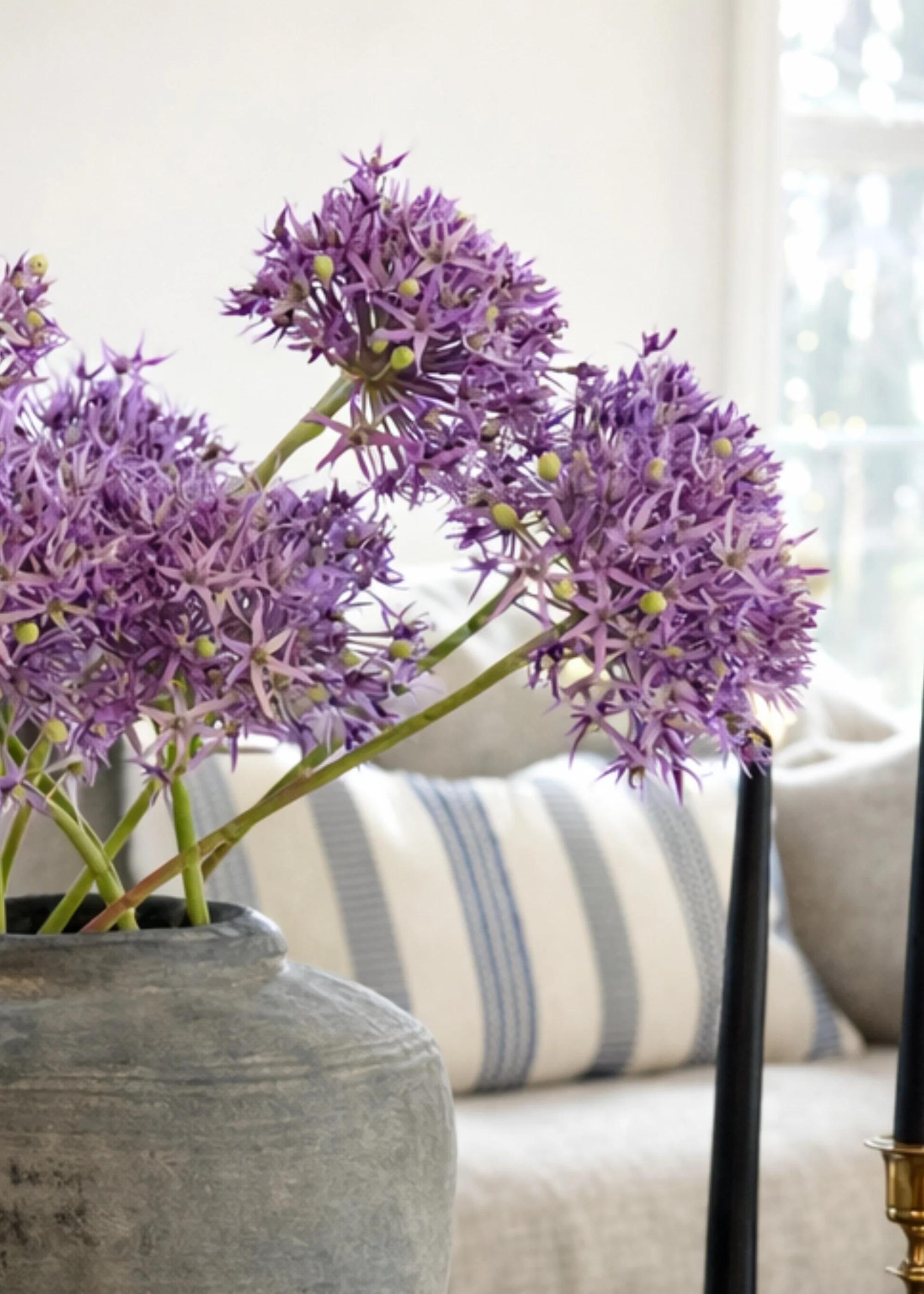 Artificial Allium Wildflower Bundle in Lavender - 30" - Image 4