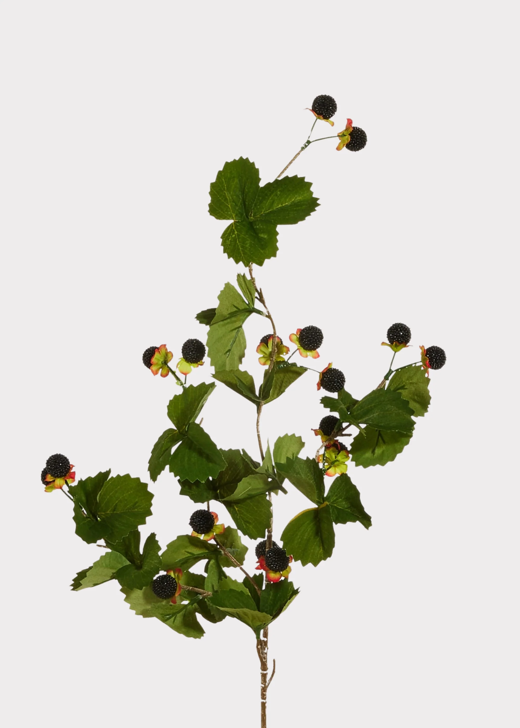 Artificial Berries Black Raspberry Vine - 32"