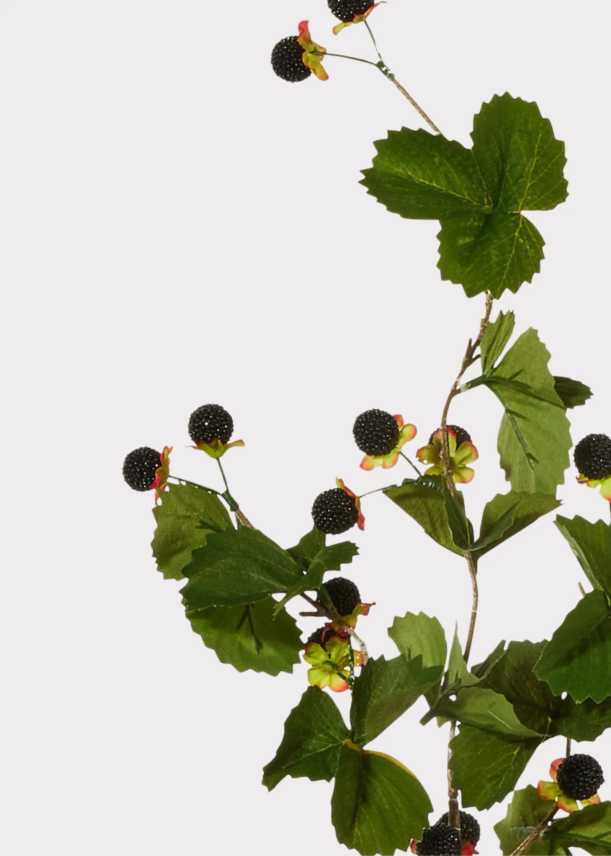 Artificial Berries Black Raspberry Vine - 32" - Image 2