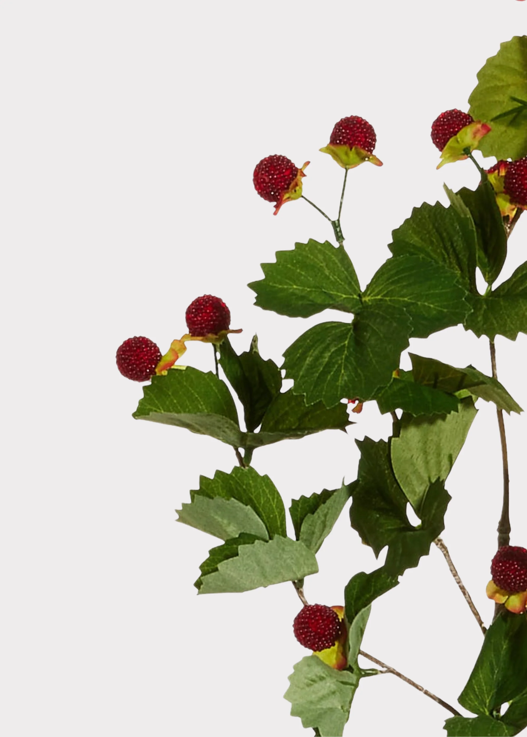 Artificial Berries Red Raspberry Branch - 32" - Image 2