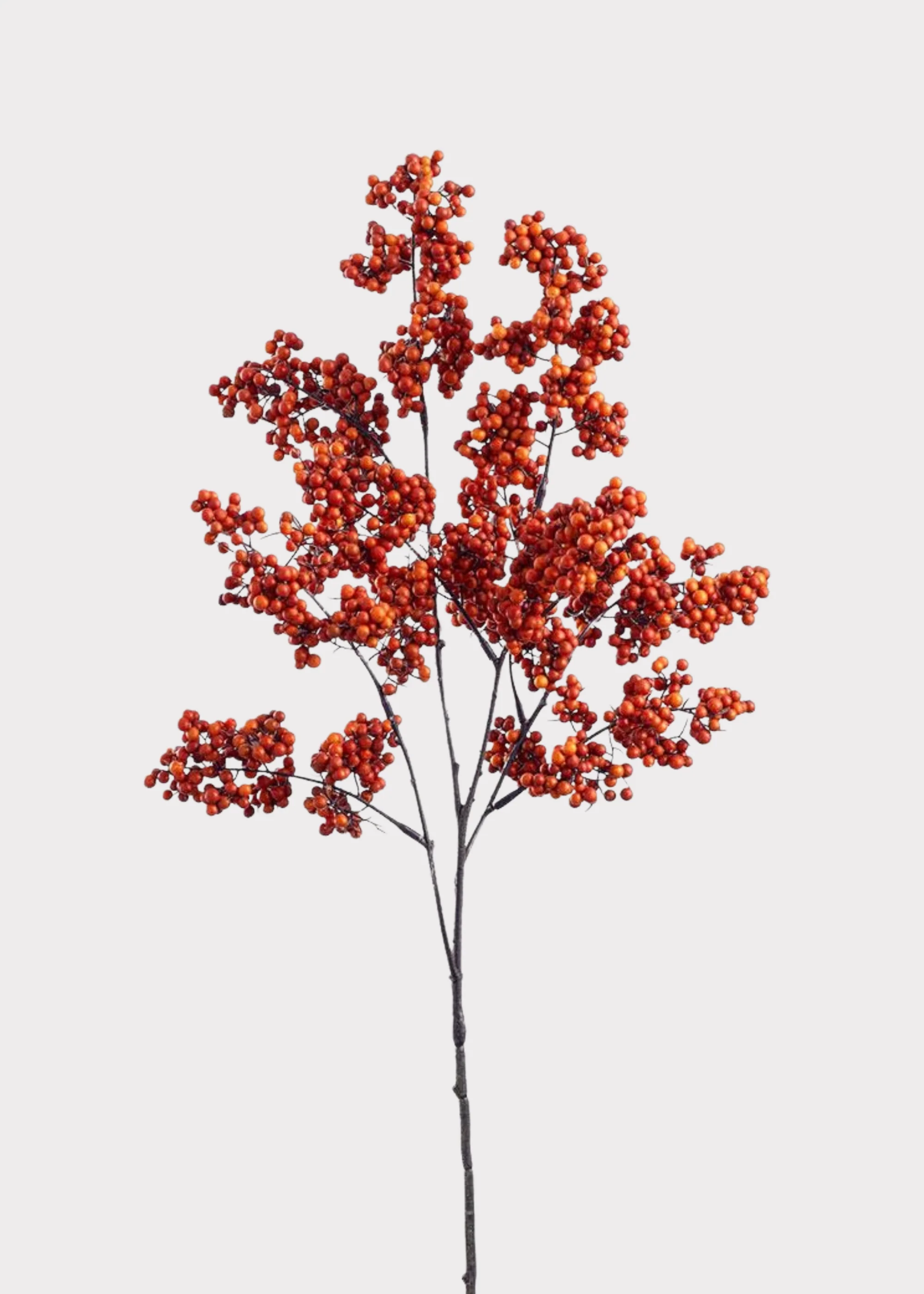 Artificial Berry Branch in Autumn Burnt Orange - 30"