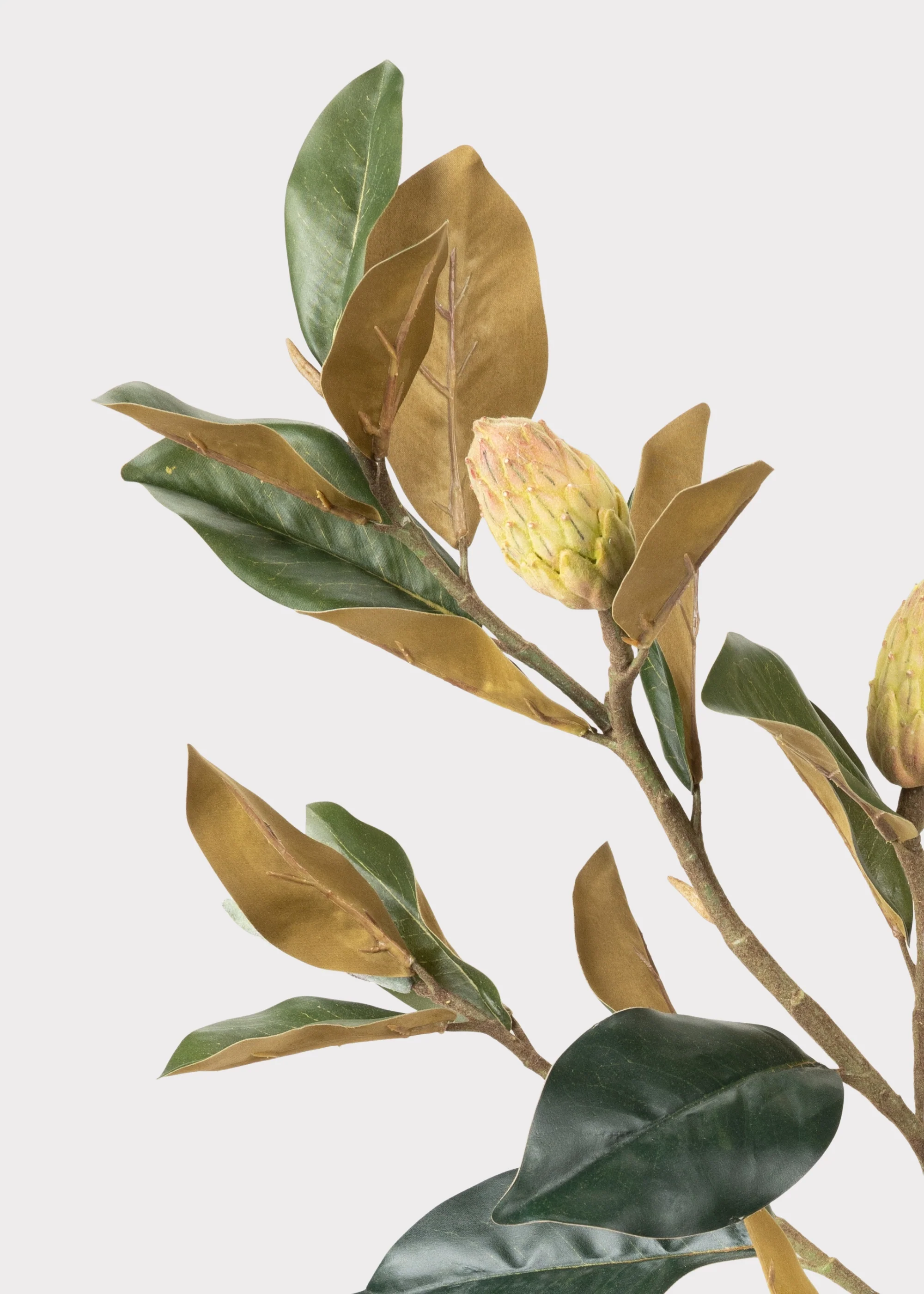Artificial Budding Magnolia Leaf Branch - 37" - Image 4