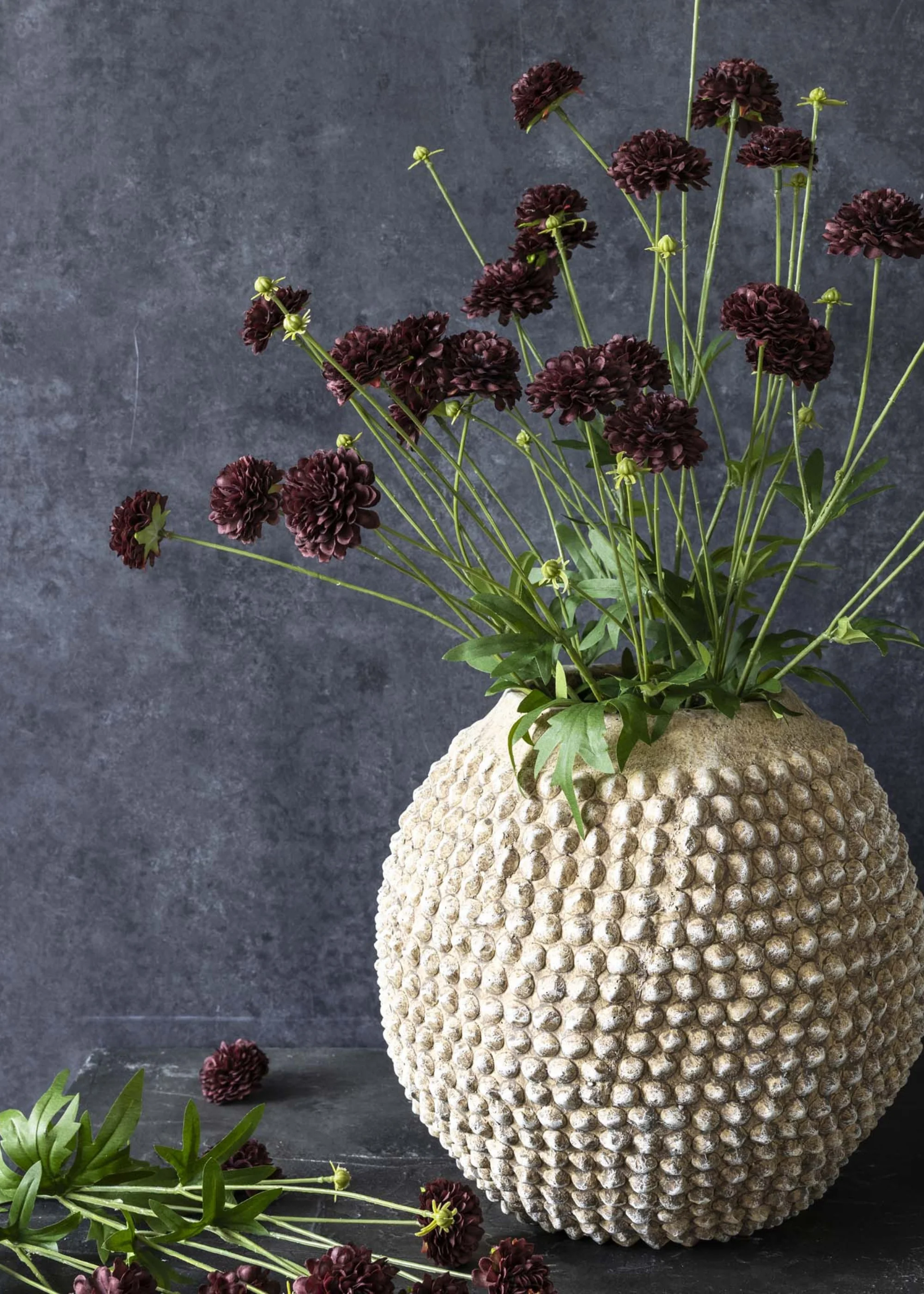 Abigail Ahern Artificial Clove Wildflower Stem in Deep Purple - 29.5" - Image 2