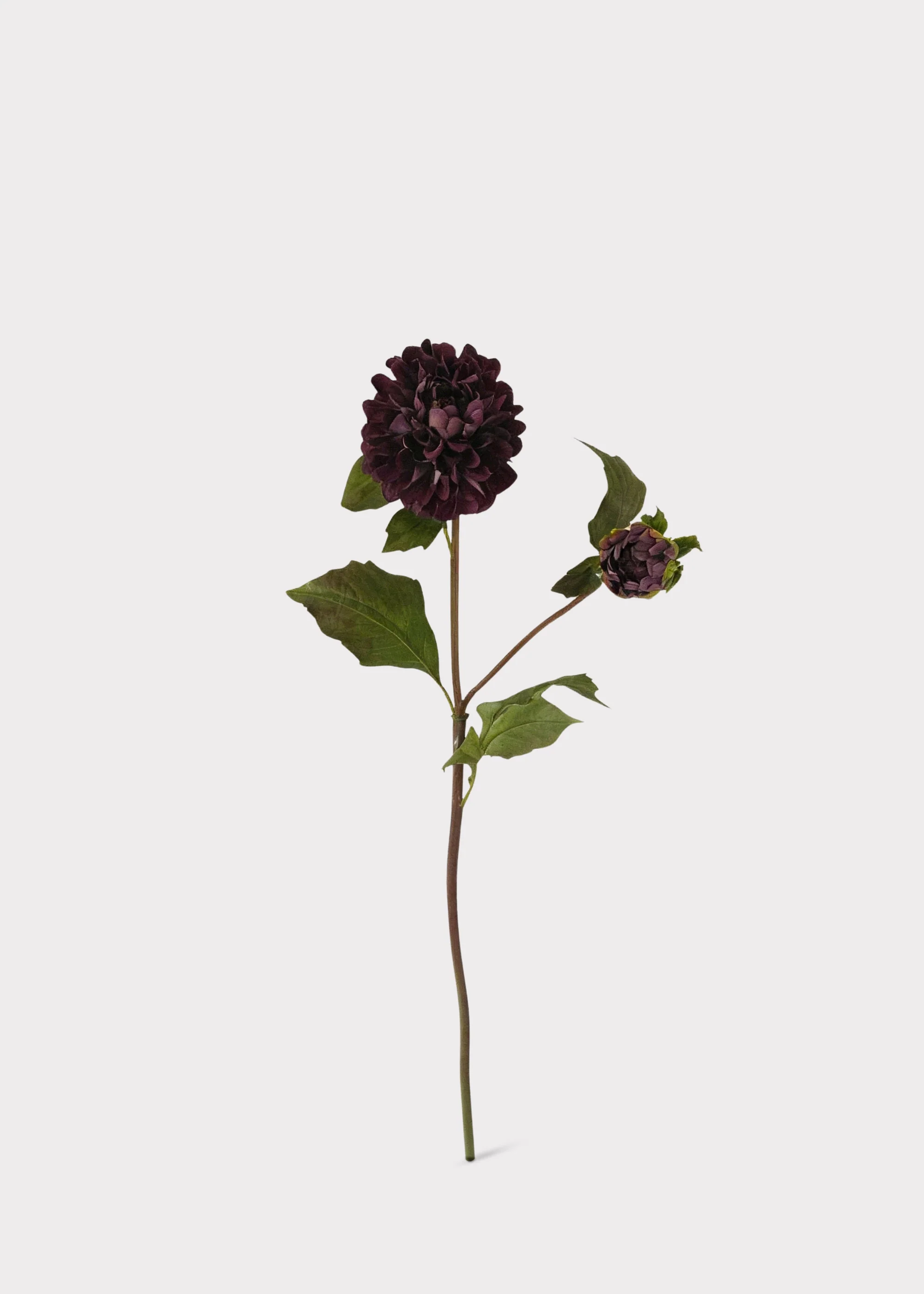 Artificial Dahlia Flower in Burgundy - 20" - Image 3