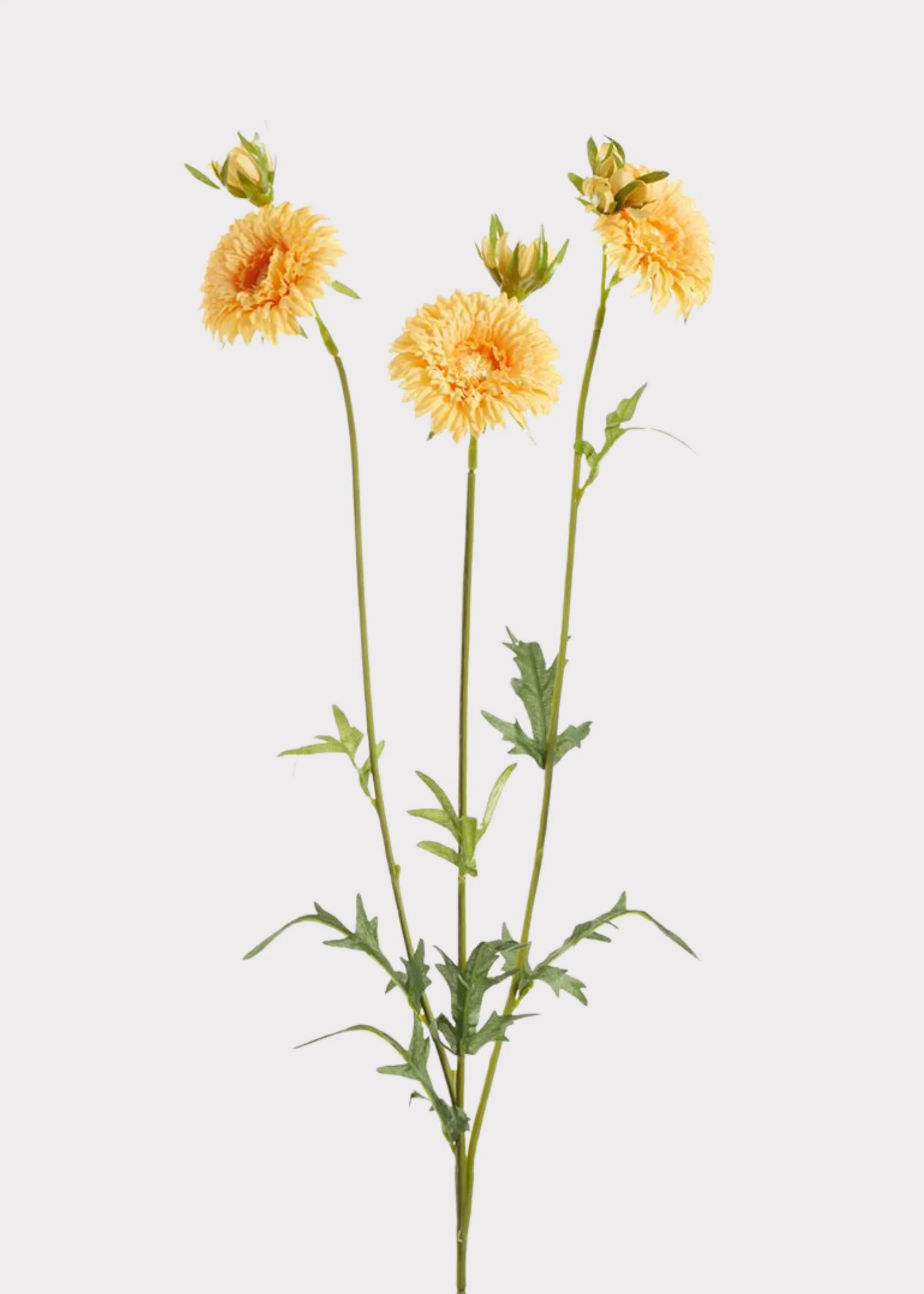 Artificial Gerbera Daisy Flower Spray in Yellow - 26"