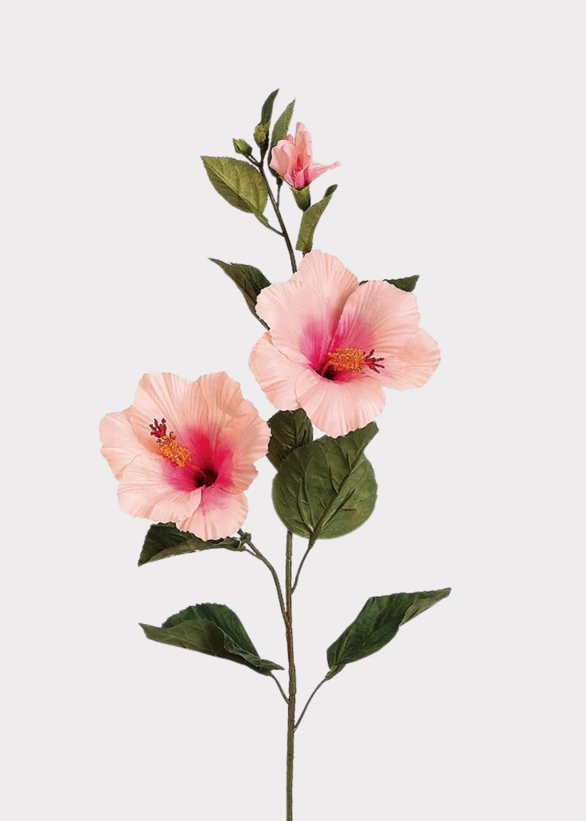 Artificial Hibiscus Tropical Flowers in Pink - 31"