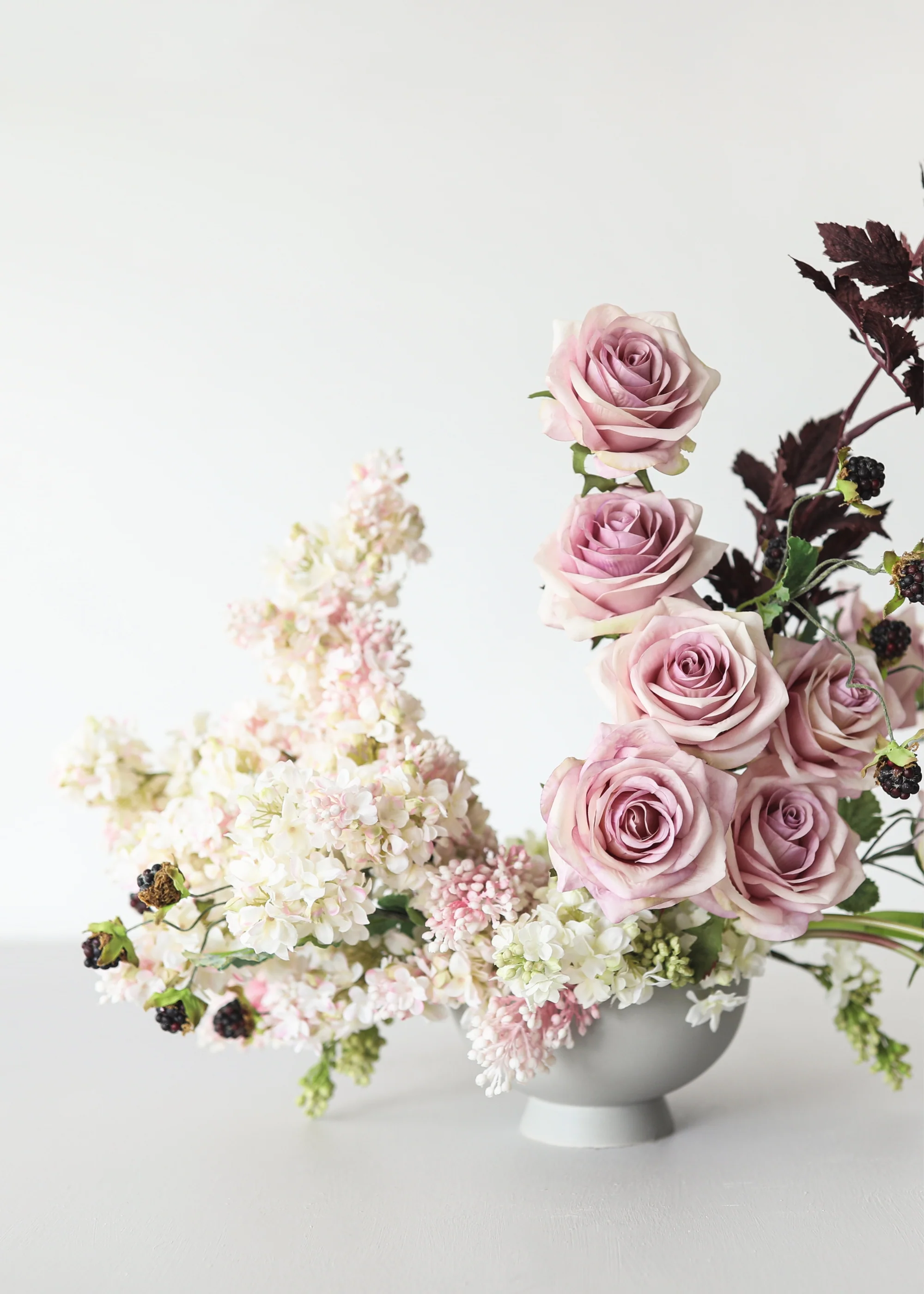Pink Cream Artificial Lilac Flower - 25" - Image 6