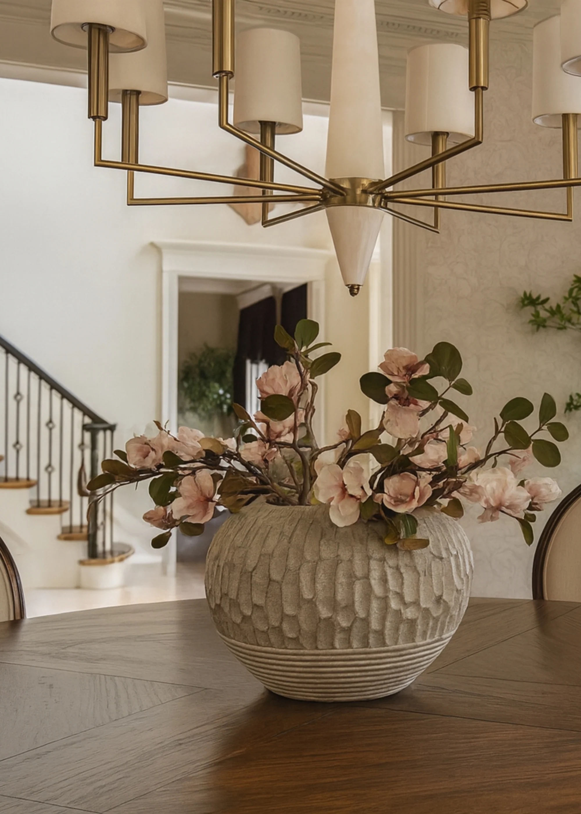 Artificial Magnolia Flower Branch in Blush - 40" - Image 3