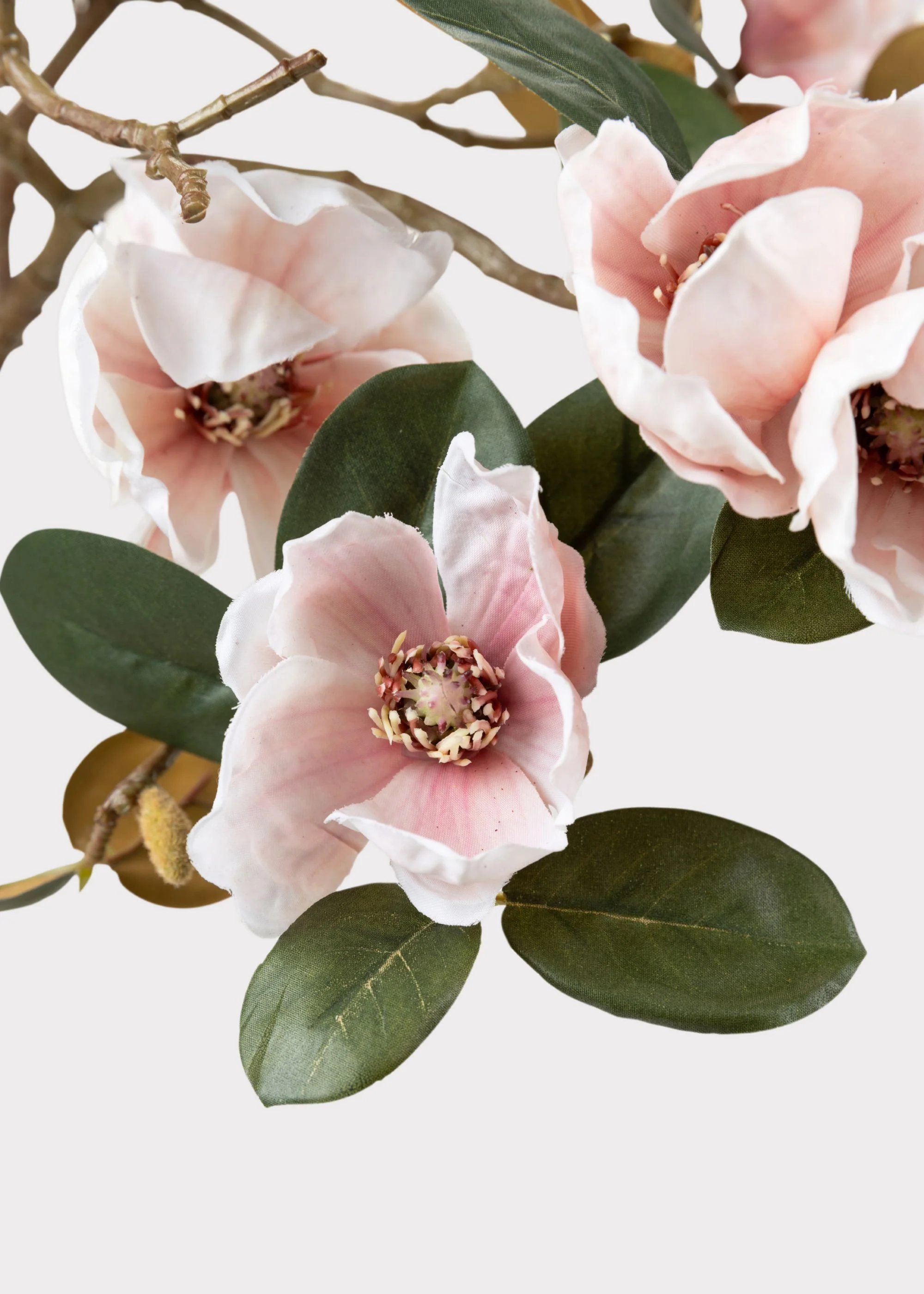 Artificial Magnolia Flower Branch in Blush - 40" - Image 4