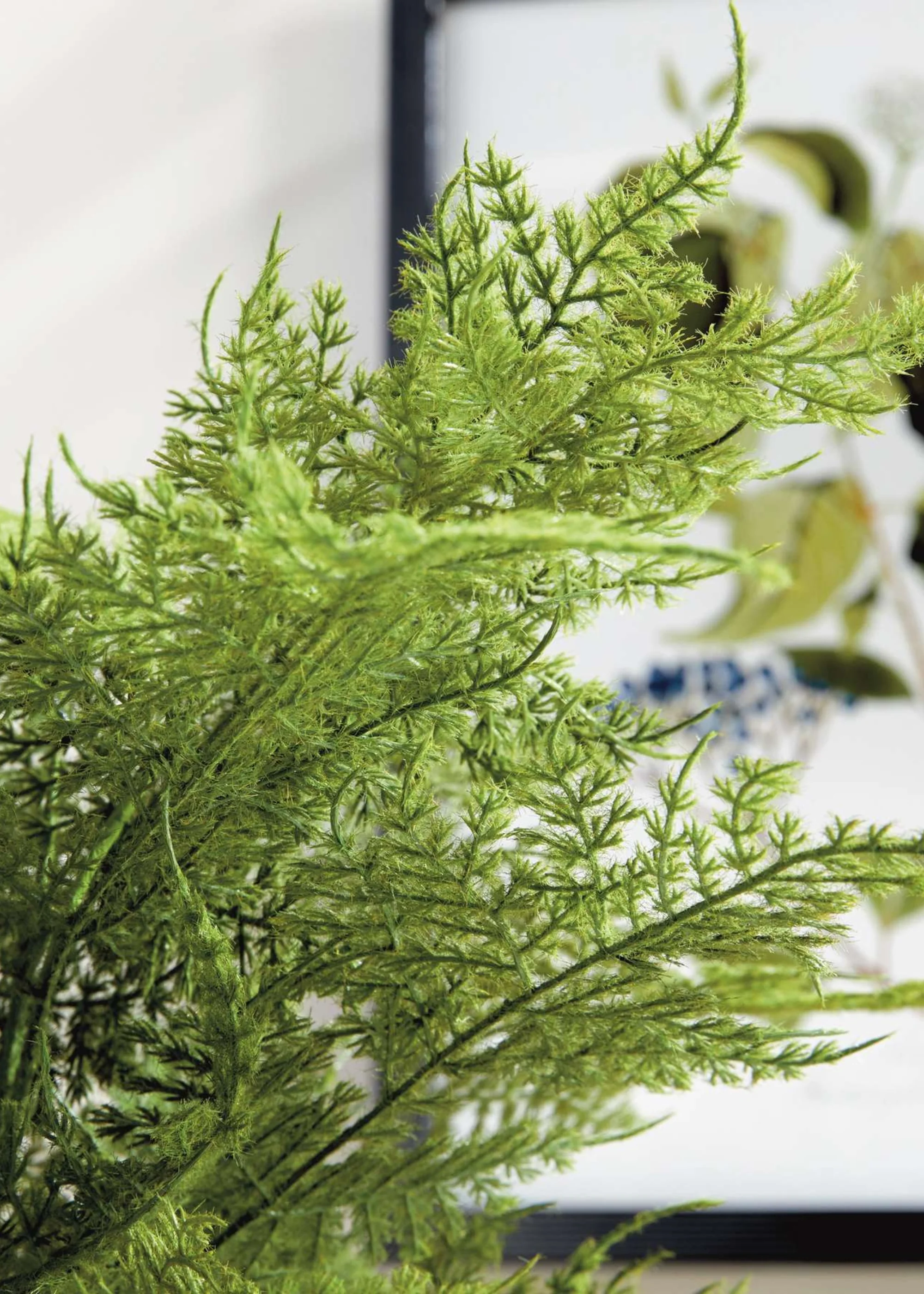 Artificial Plumosus Fern Potted Plant - 21" - Image 6