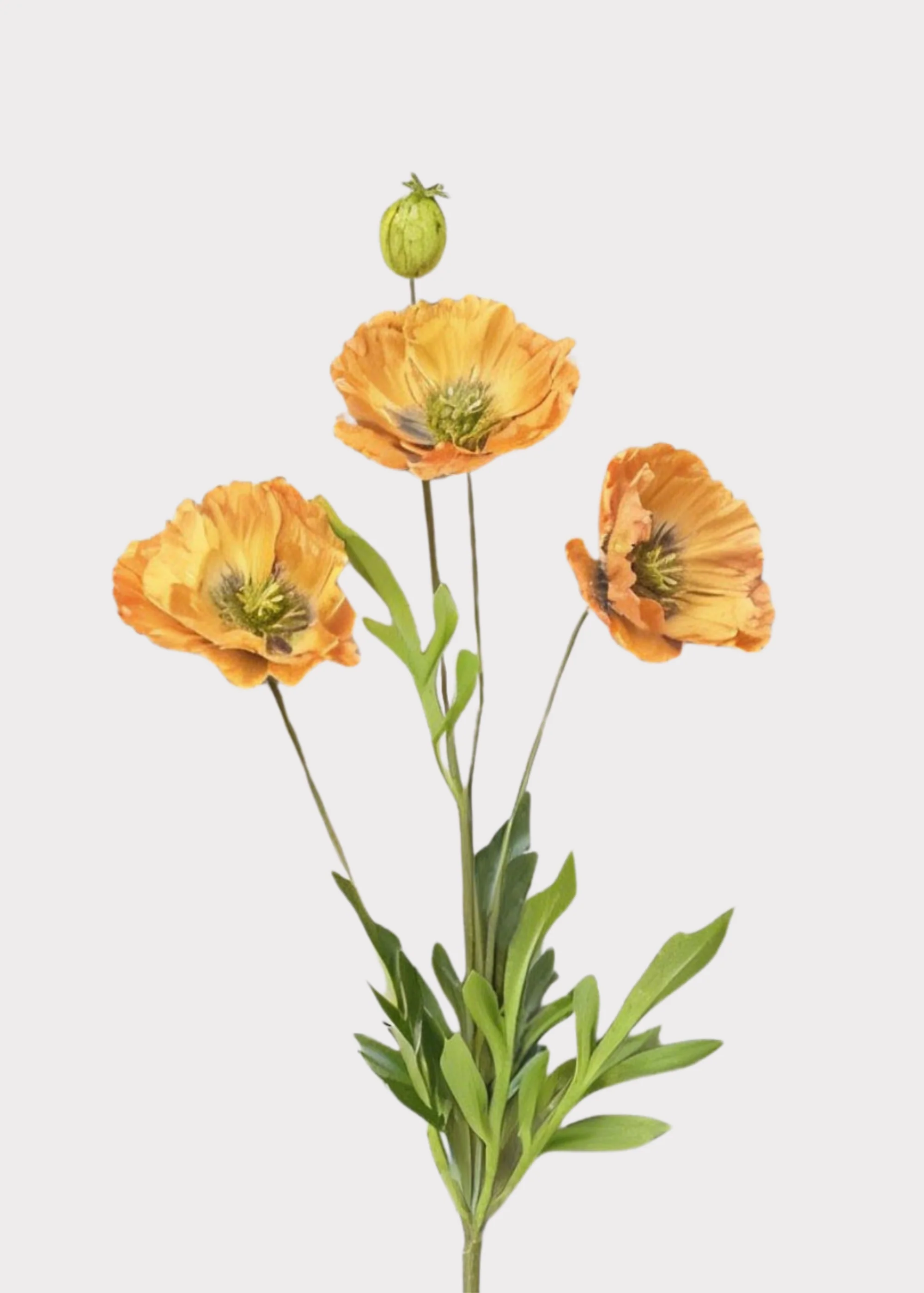 Artificial Poppy Flowers in Orange - 27"