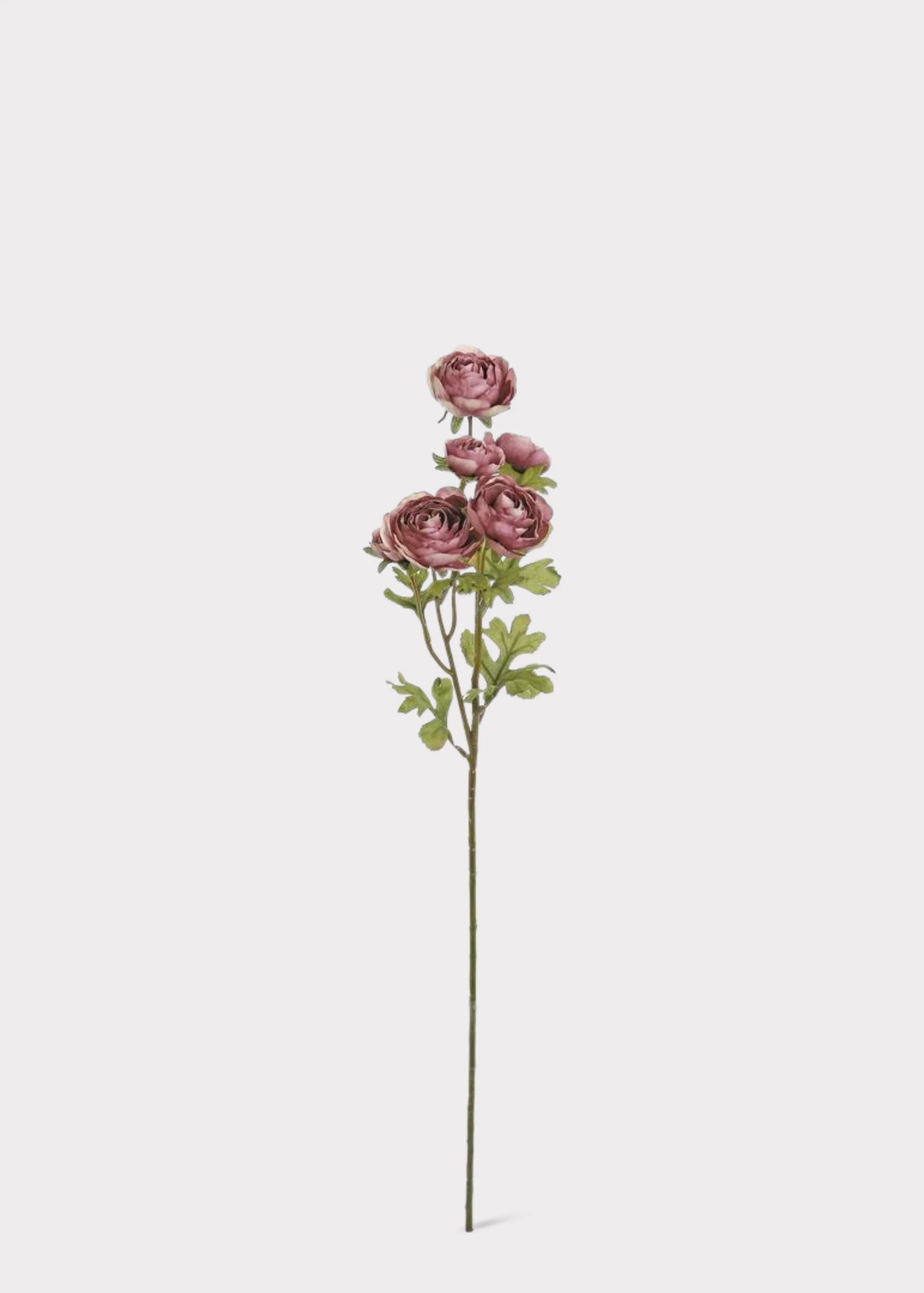Artificial Ranunculus Flowers in Dusty Purple Mauve - 27" - Image 2