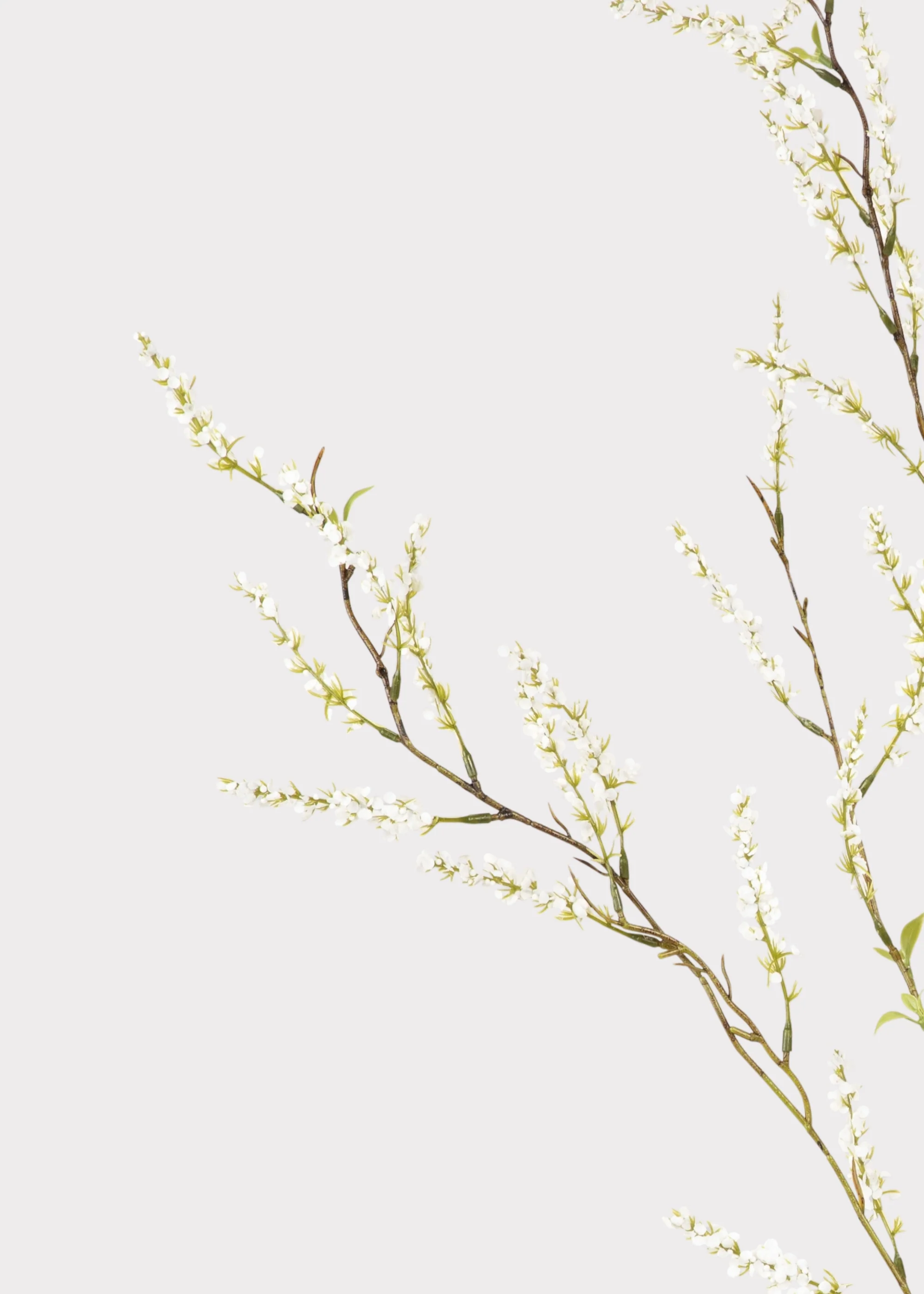 Artificial Spirea Wildflower Branch in White - 39.5" - Image 3