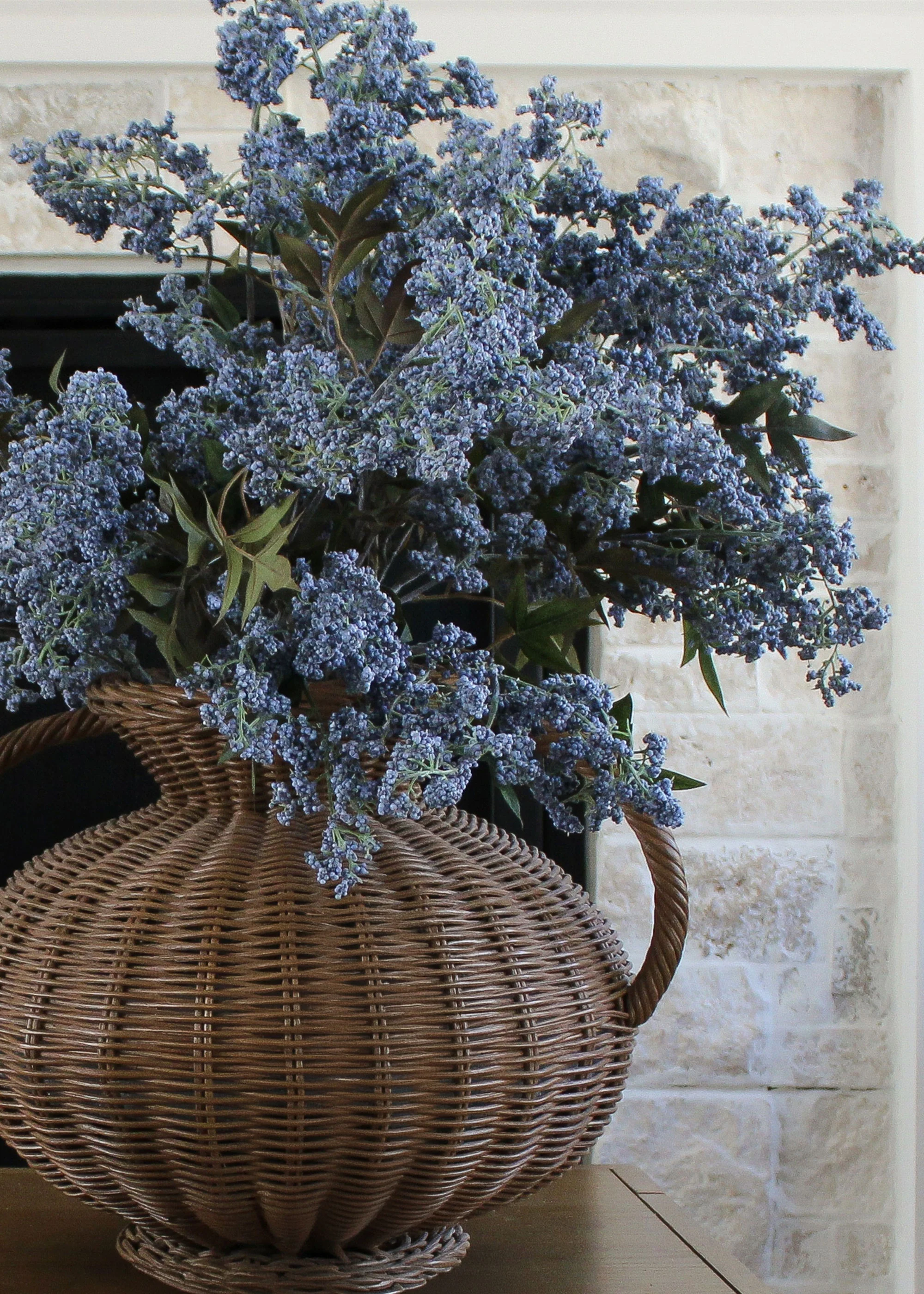Artificial Wild Plum Berry Branch in Blue - 43" - Image 4