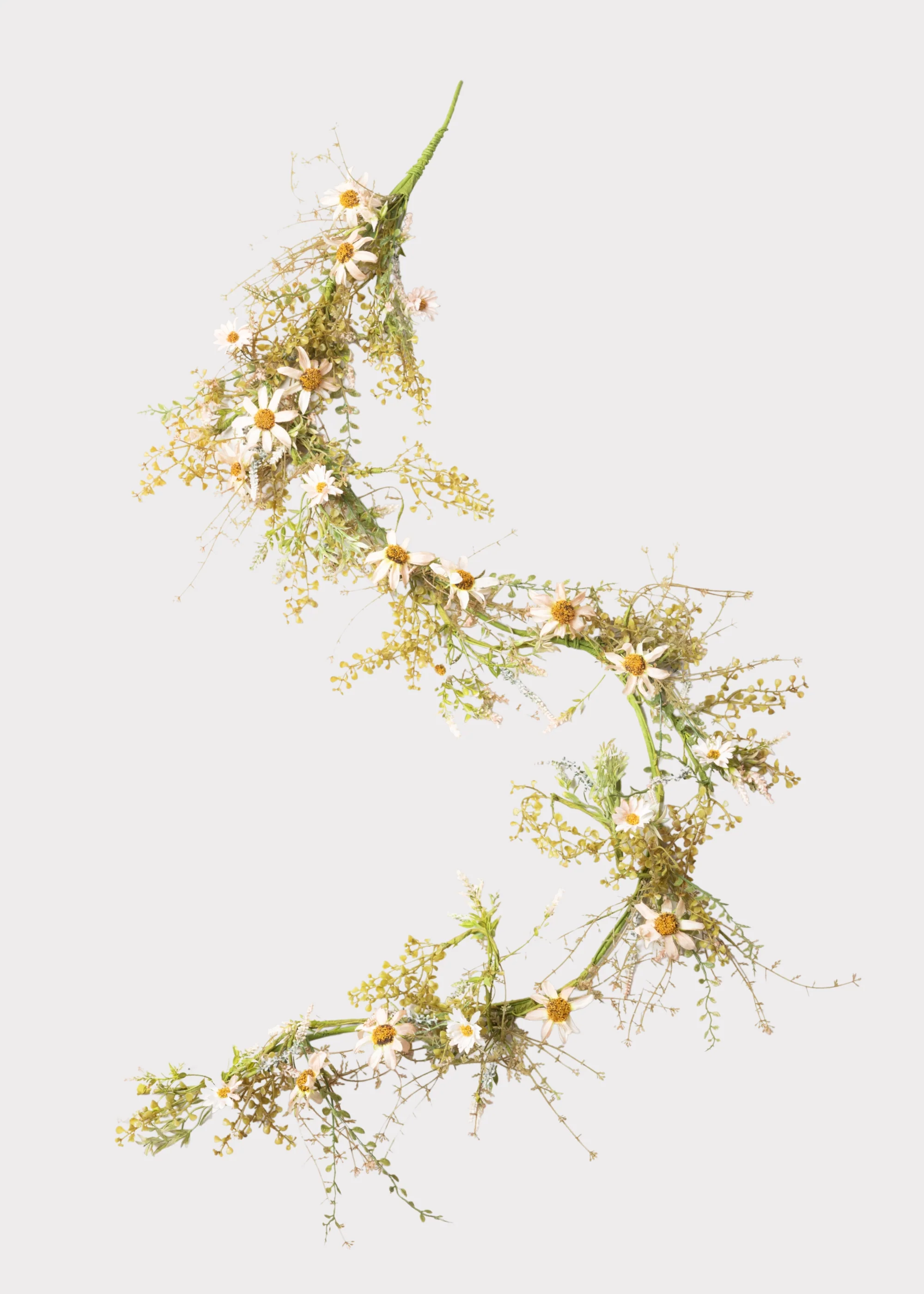 Artificial Wildflower Garland in Pale Pink - 72" - Image 5