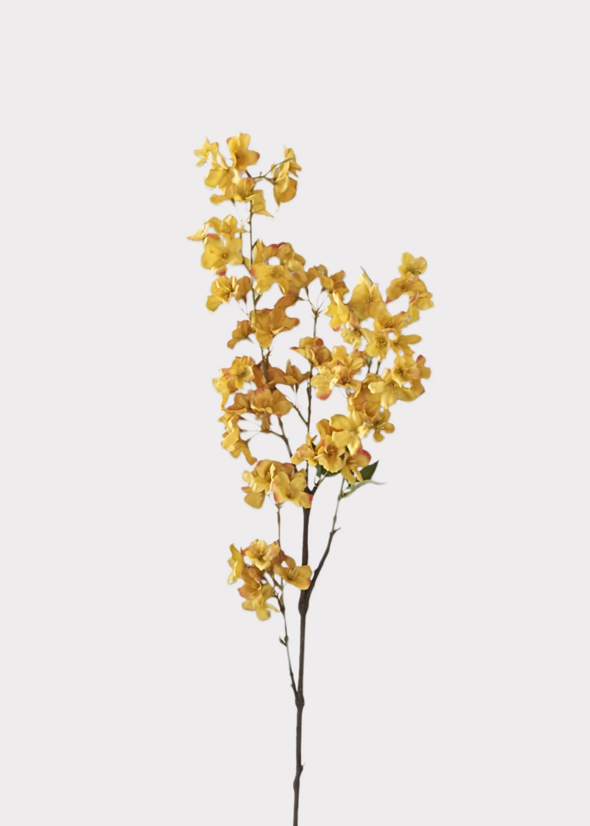 Autumn Fake Cherry Blossom Branch in Golden Yellow - 42"