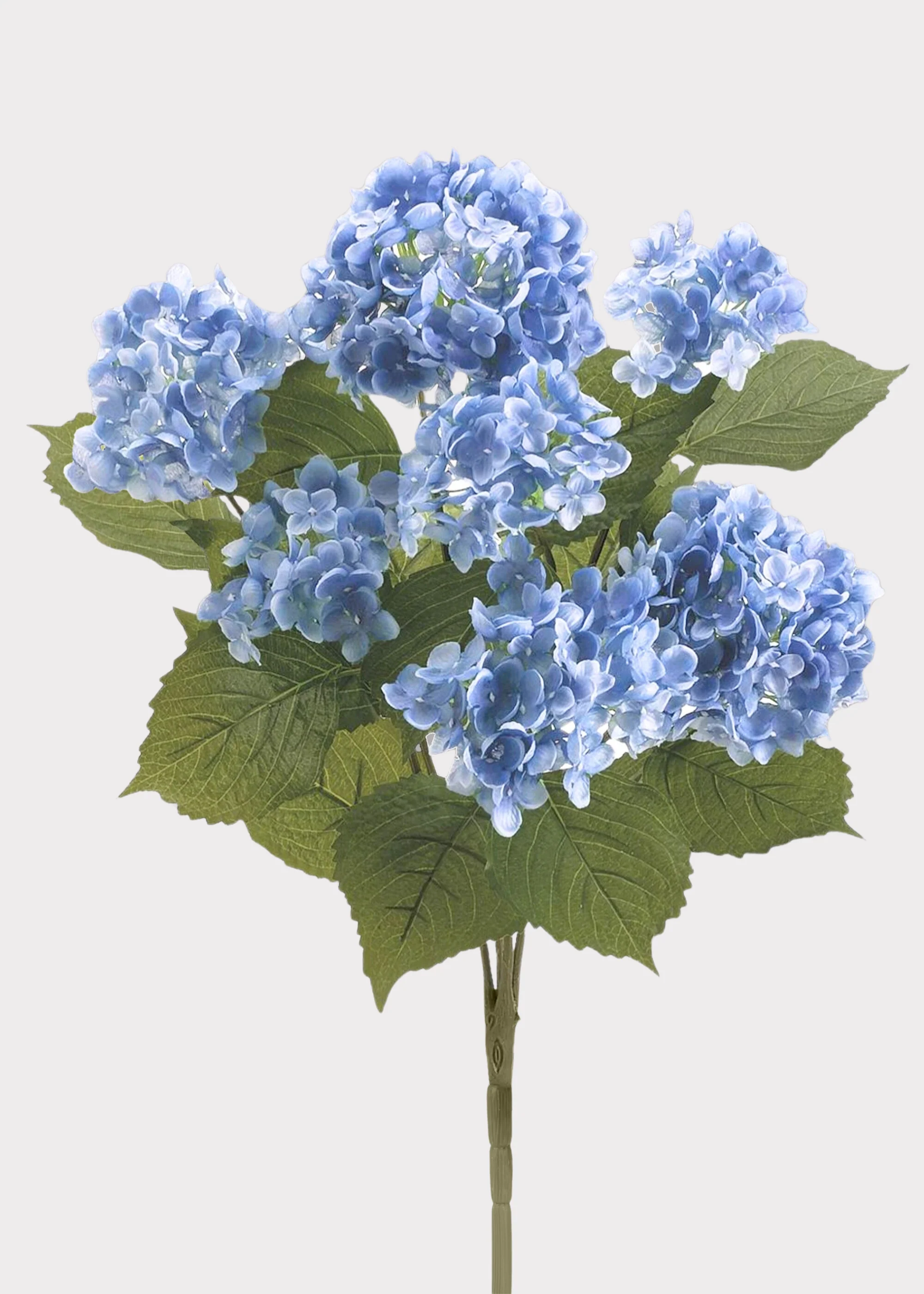Blue Blooming Artificial Hydrangea Bush - 22"