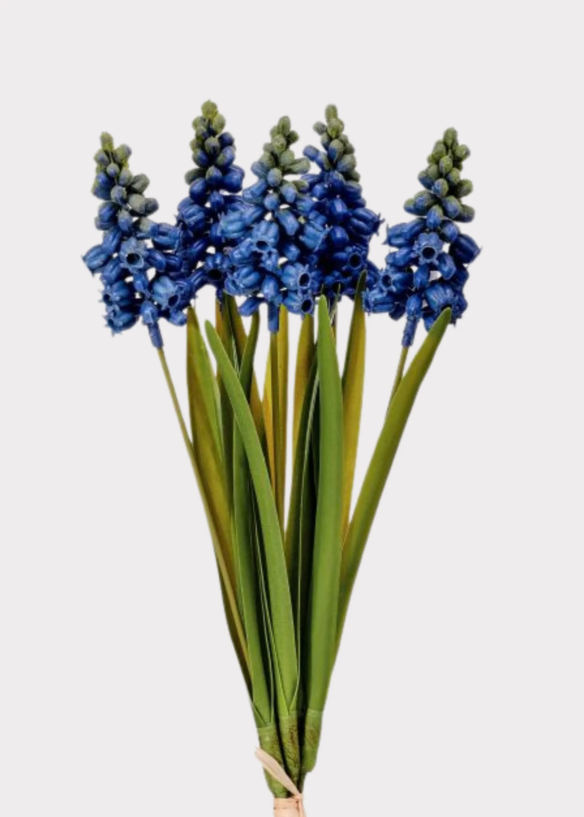 Blue Fake Grape Hyacinth Spring Flower Bundle - 12.5"
