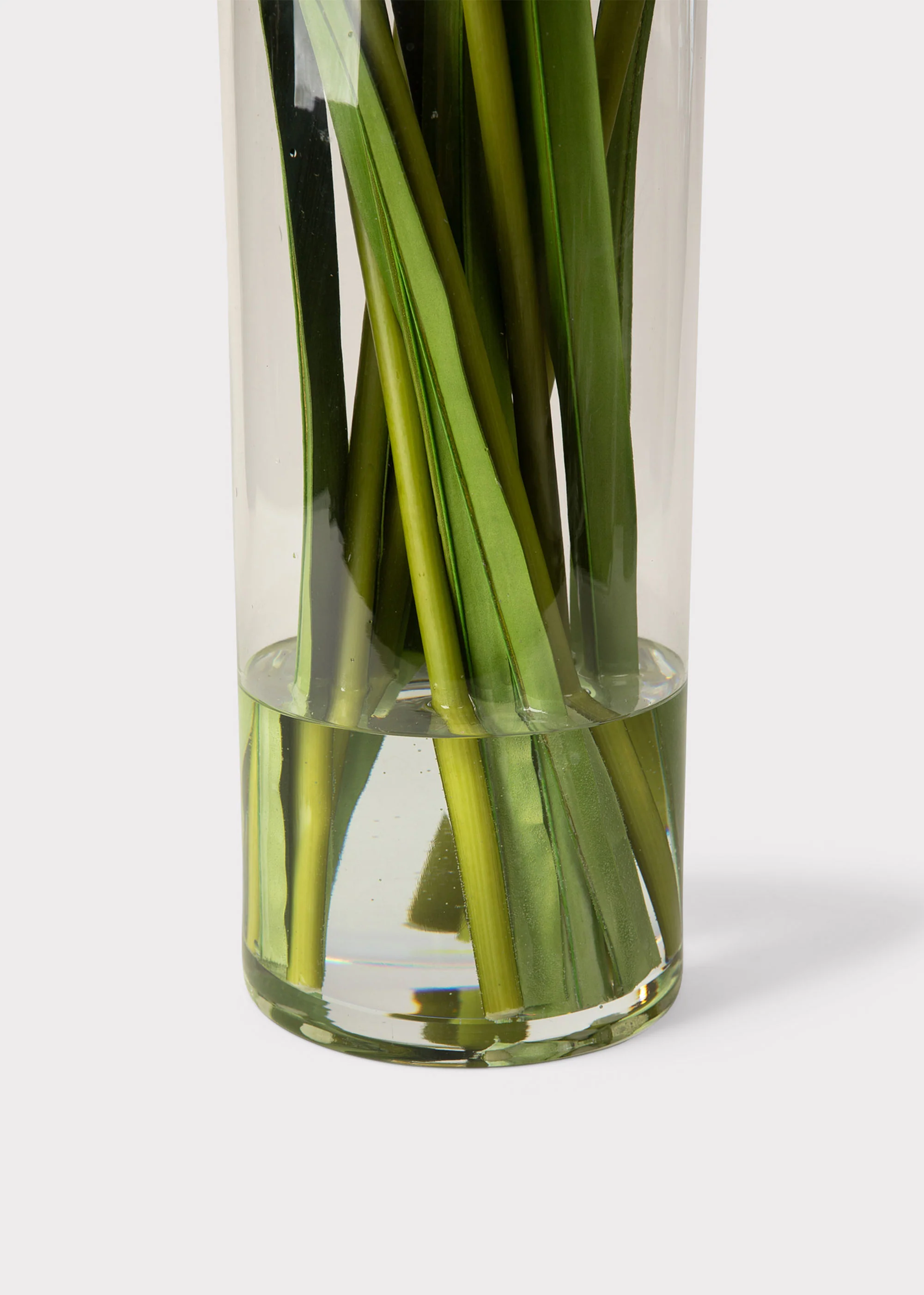 SALE - Blue Faux Agapanthus Flower Arrangement in Glass Vase - 31" - Image 5
