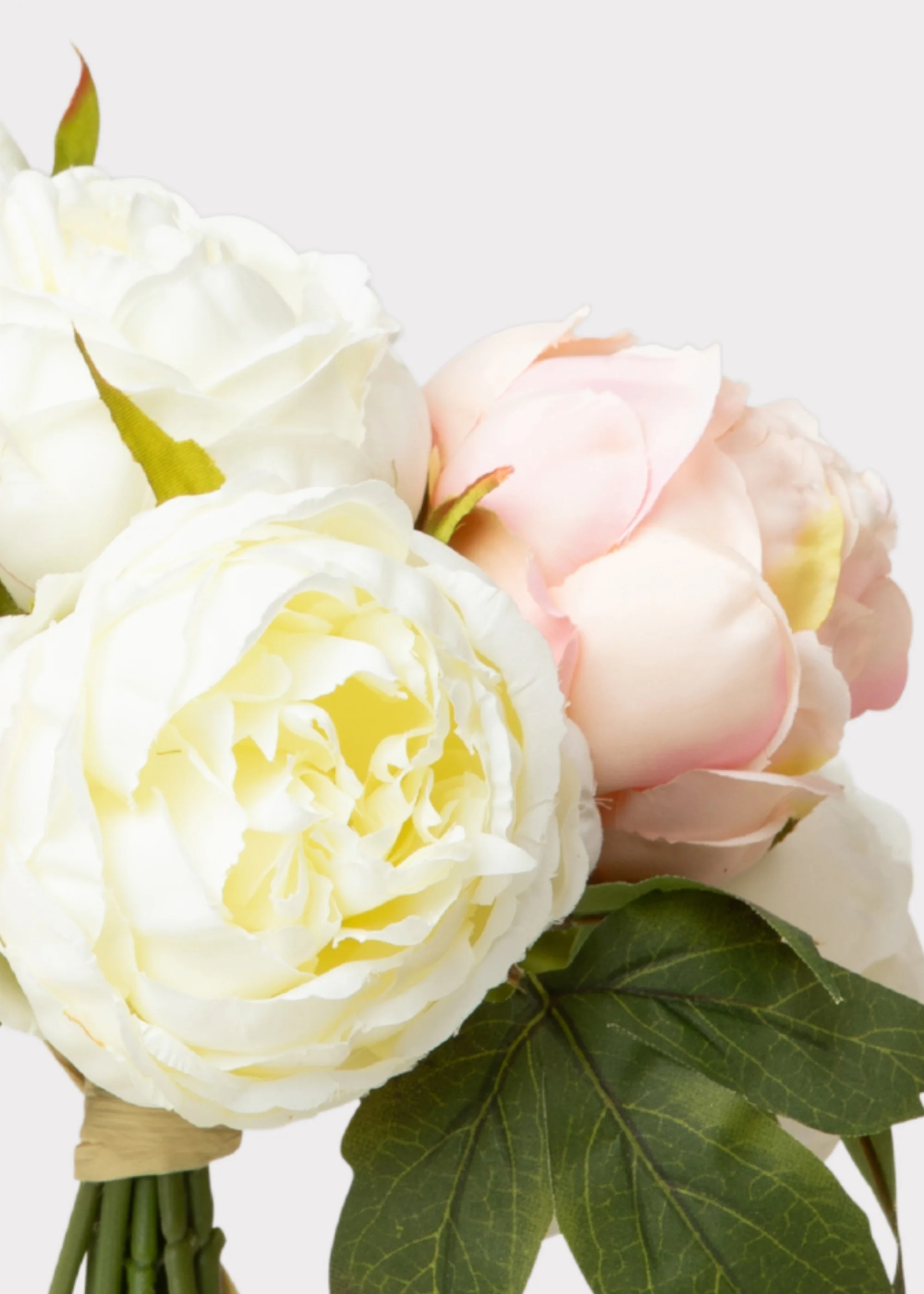 Blush Pink Artificial Peony Flower Bundle - 13" - Image 2