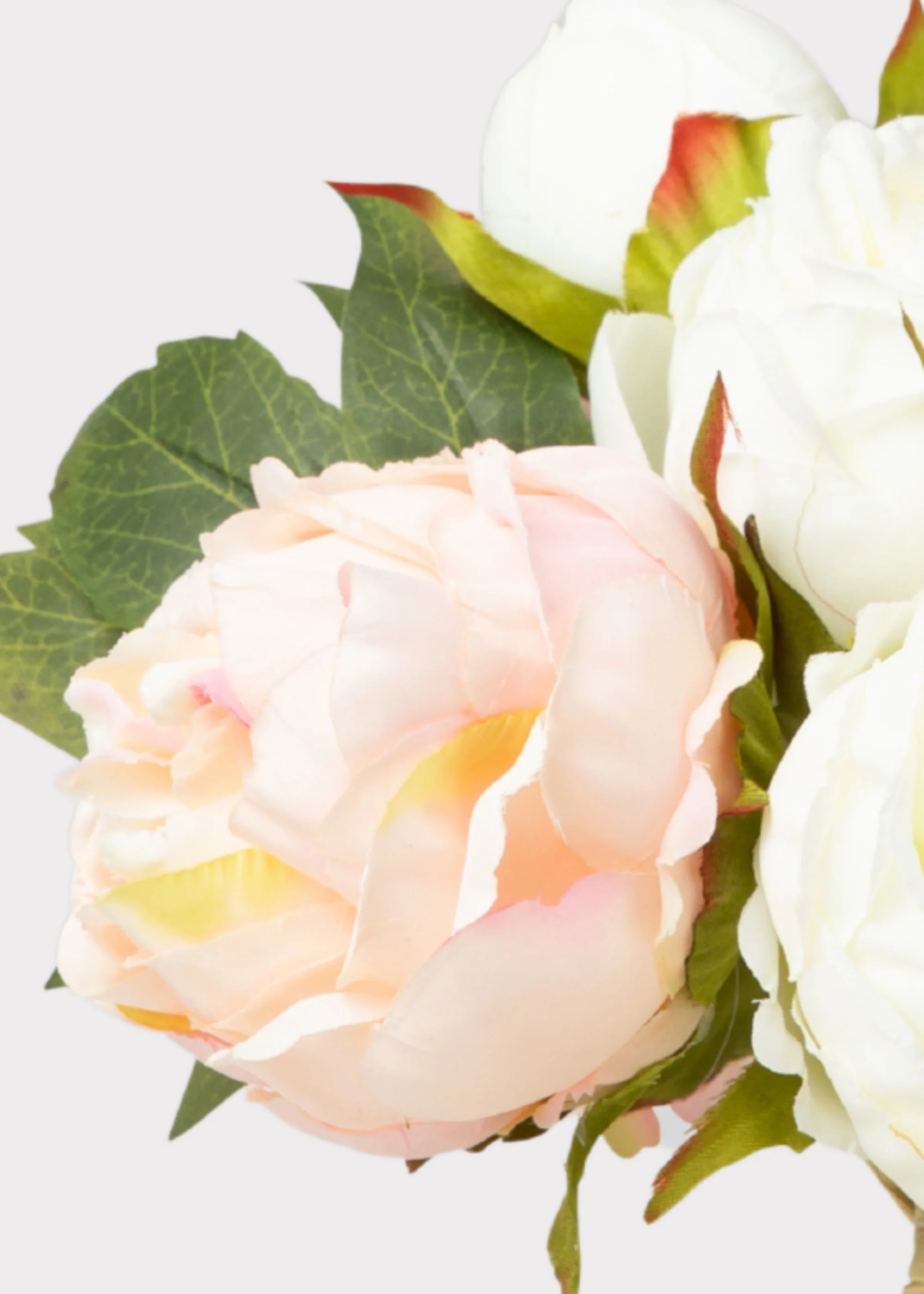 Blush Pink Artificial Peony Flower Bundle - 13" - Image 3
