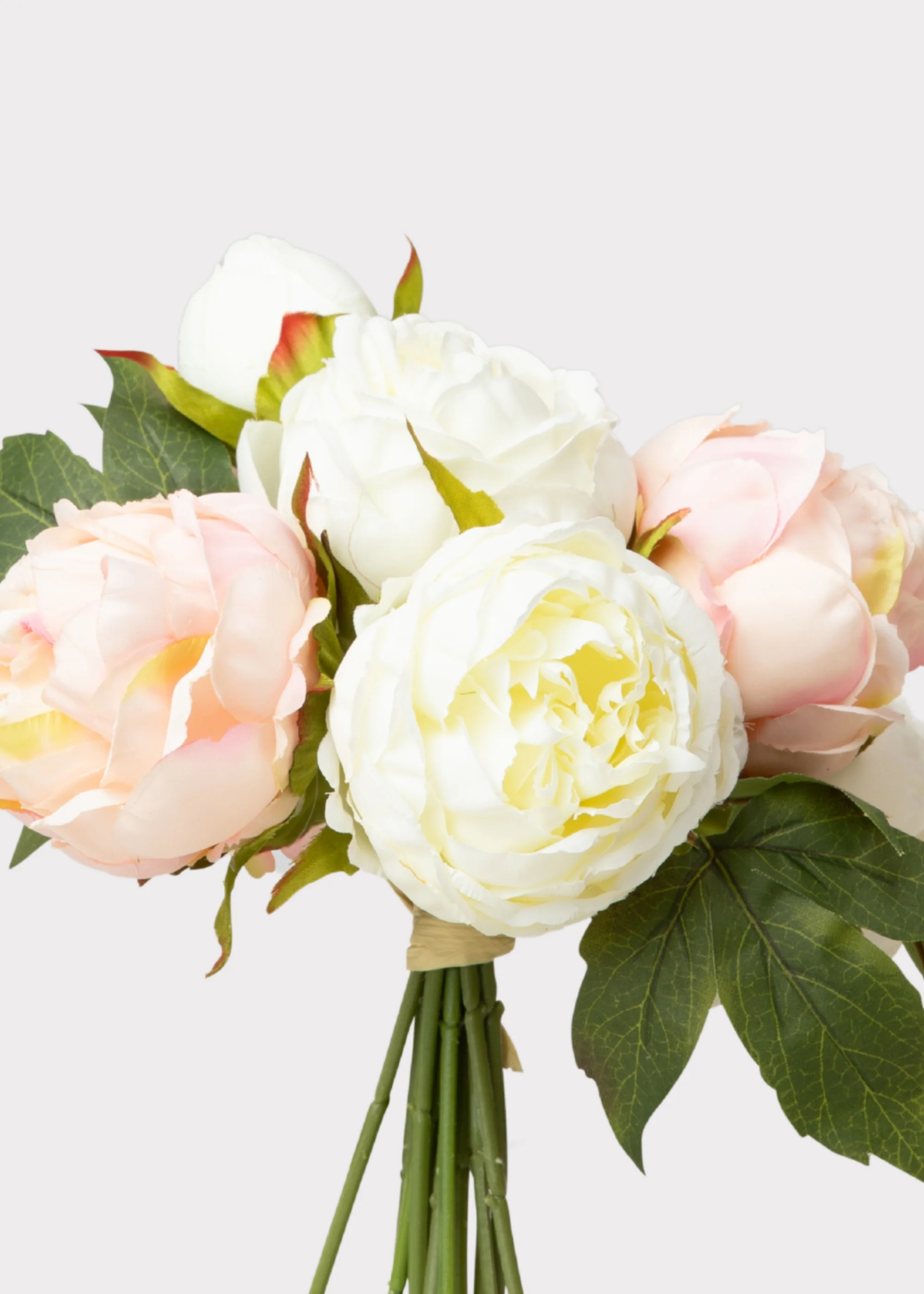 Blush Pink Artificial Peony Flower Bundle - 13" - Image 4