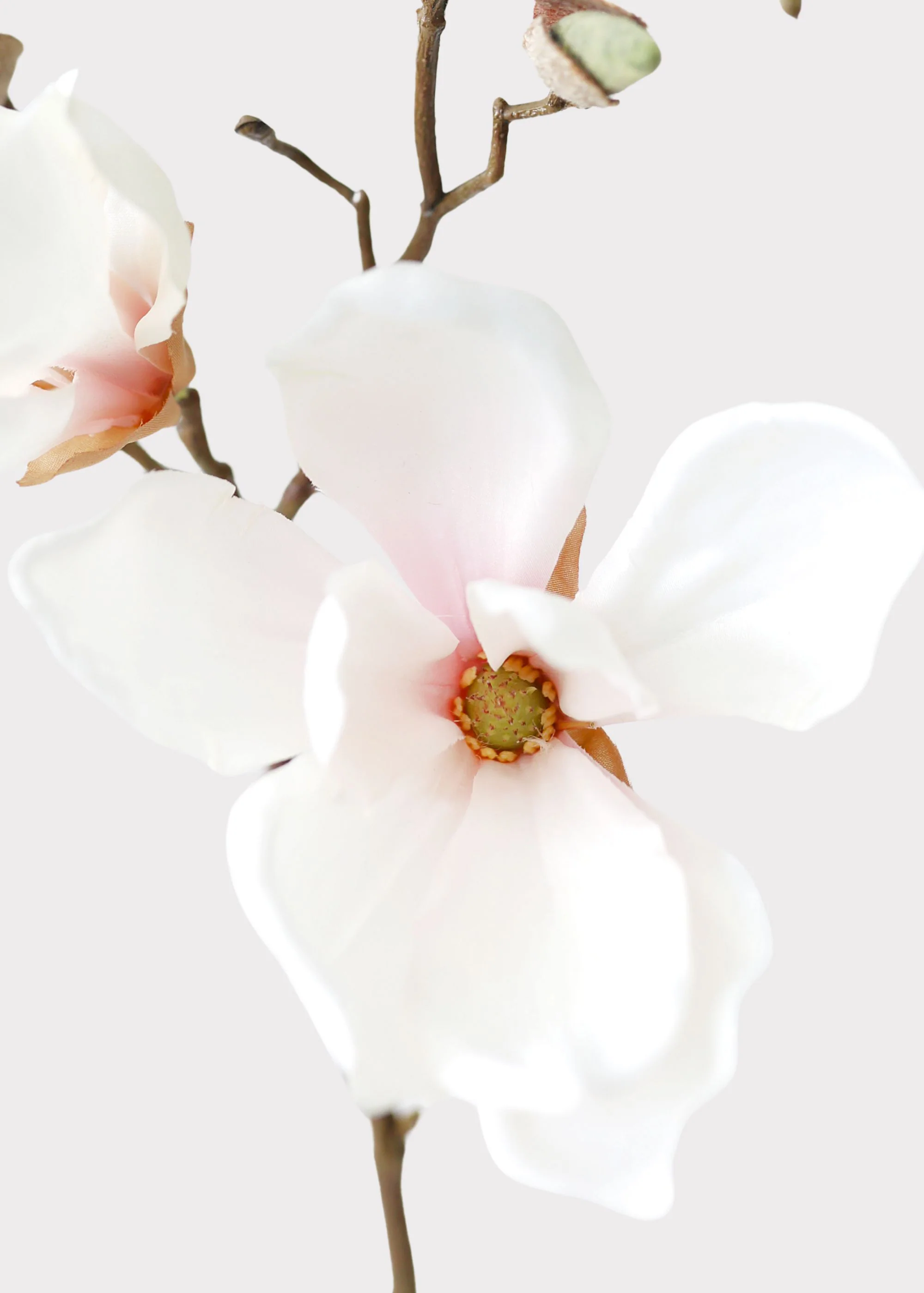 Blush Pink Fake Magnolia Flower Stem - 19" - Image 5