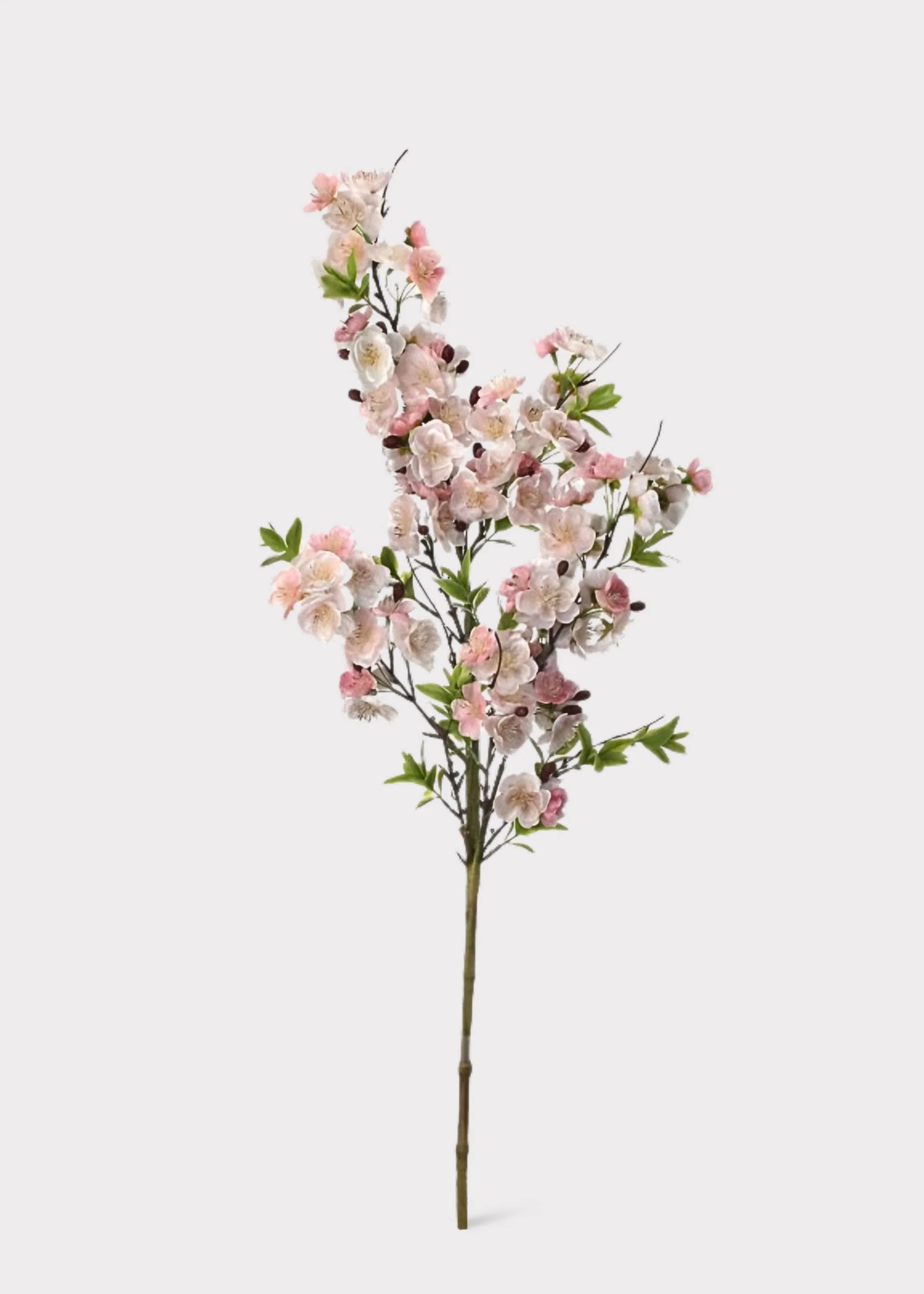 Blush Pink Fake Wild Apple Blossom Flower Branch - 38" - Image 3
