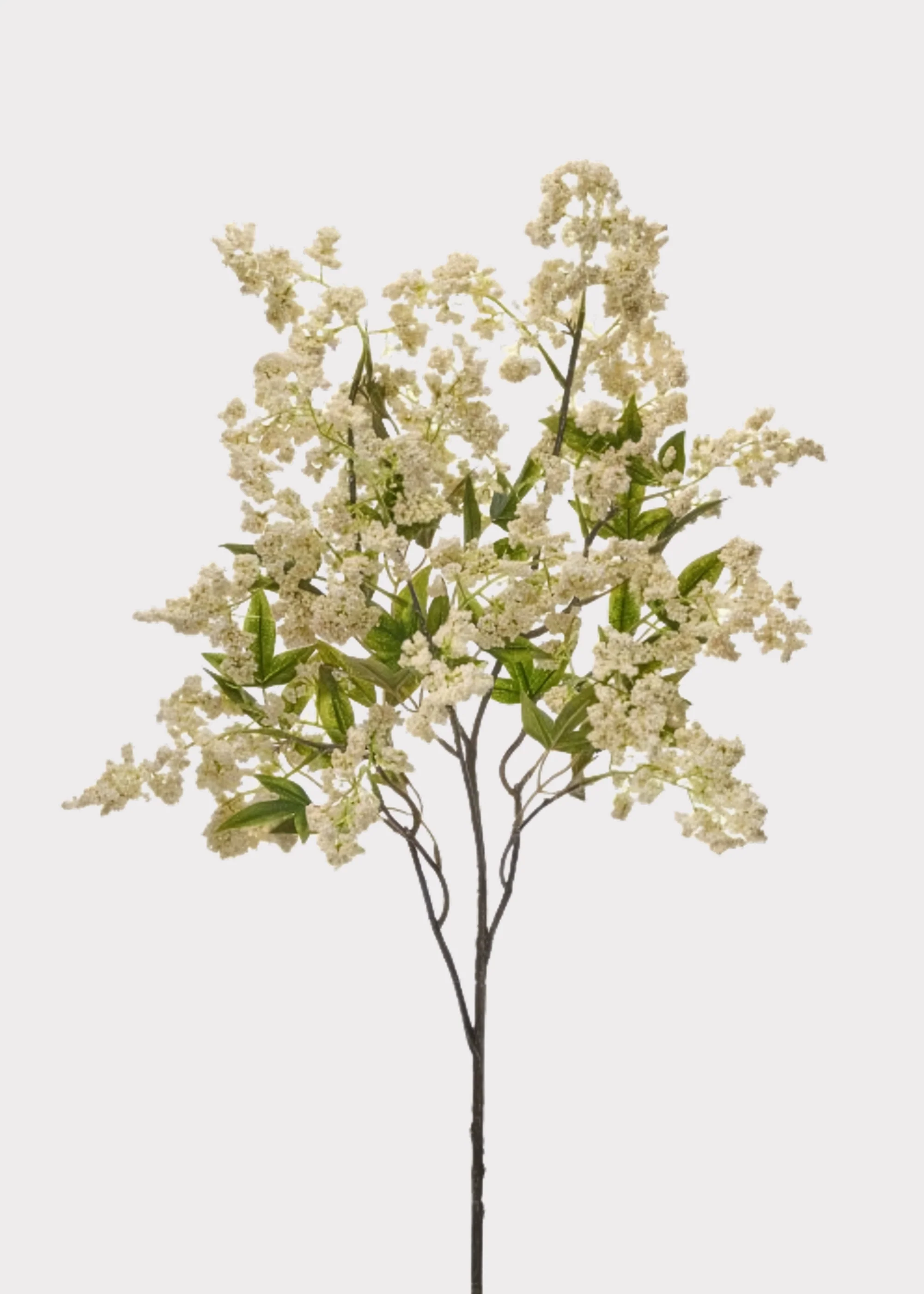 Cream Artificial Wild Plum Berry Branch - 43"