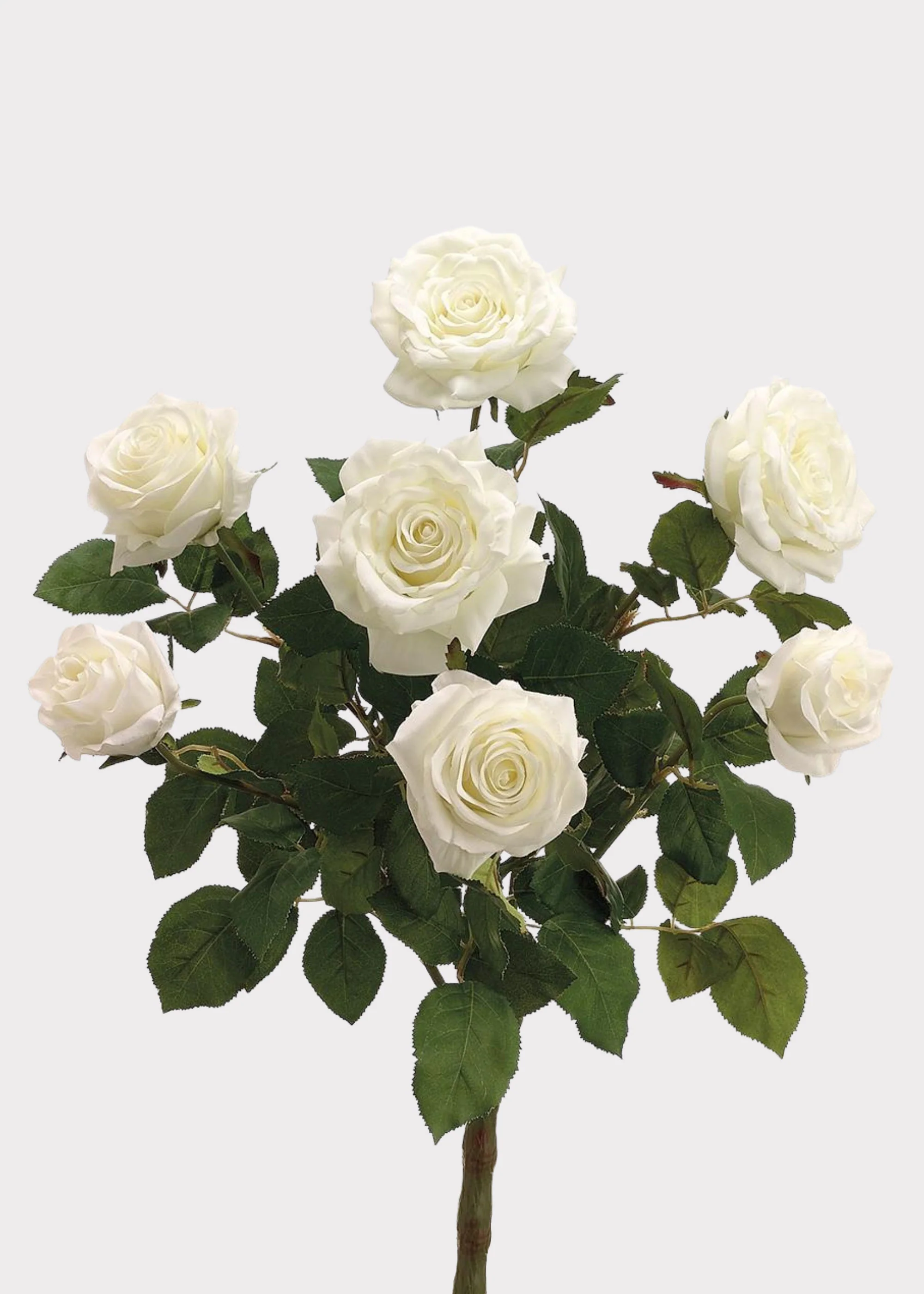 Cream Fake Confetti Rose Flower Bush - 21.5"