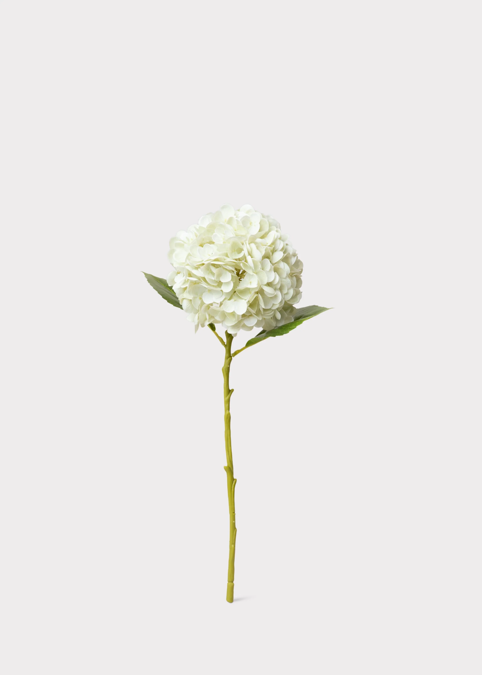 Cream White Hydrangea Real Touch Fake Flower - 18.5" - Image 2