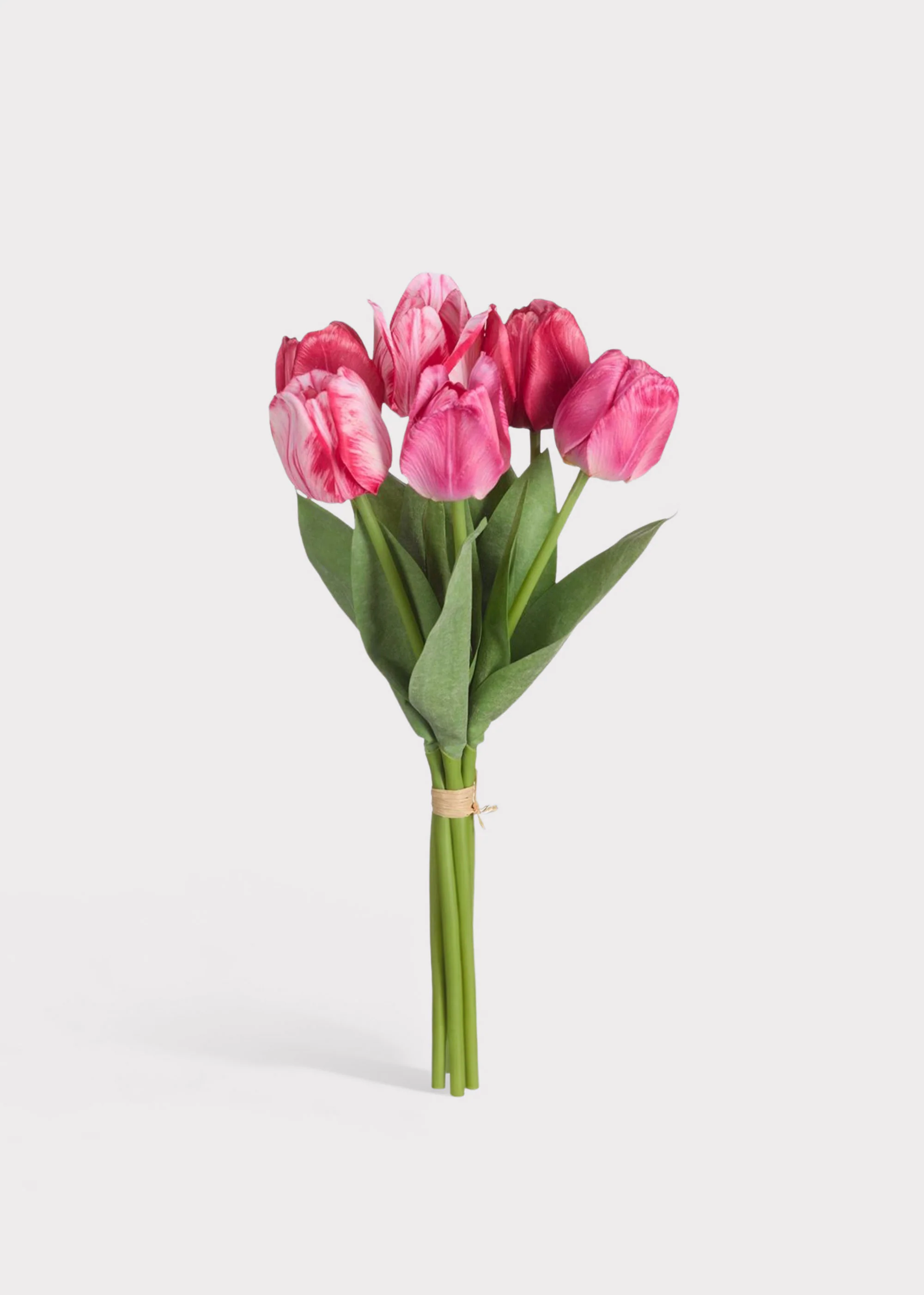 Dark Pink Fake Tulip Flower Bundle of 6 - 19" - Image 2