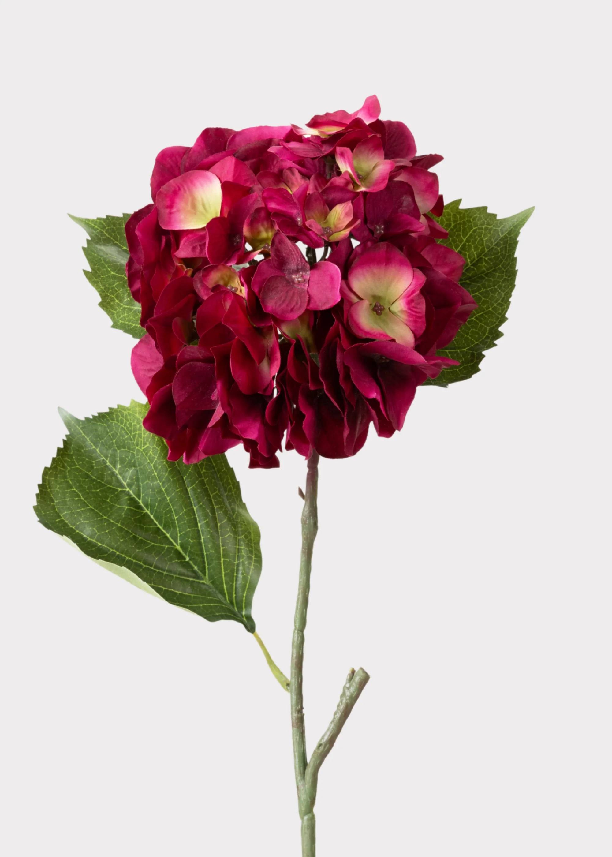 Deep Pink Fake Blooming Hydrangea Flower - 23"