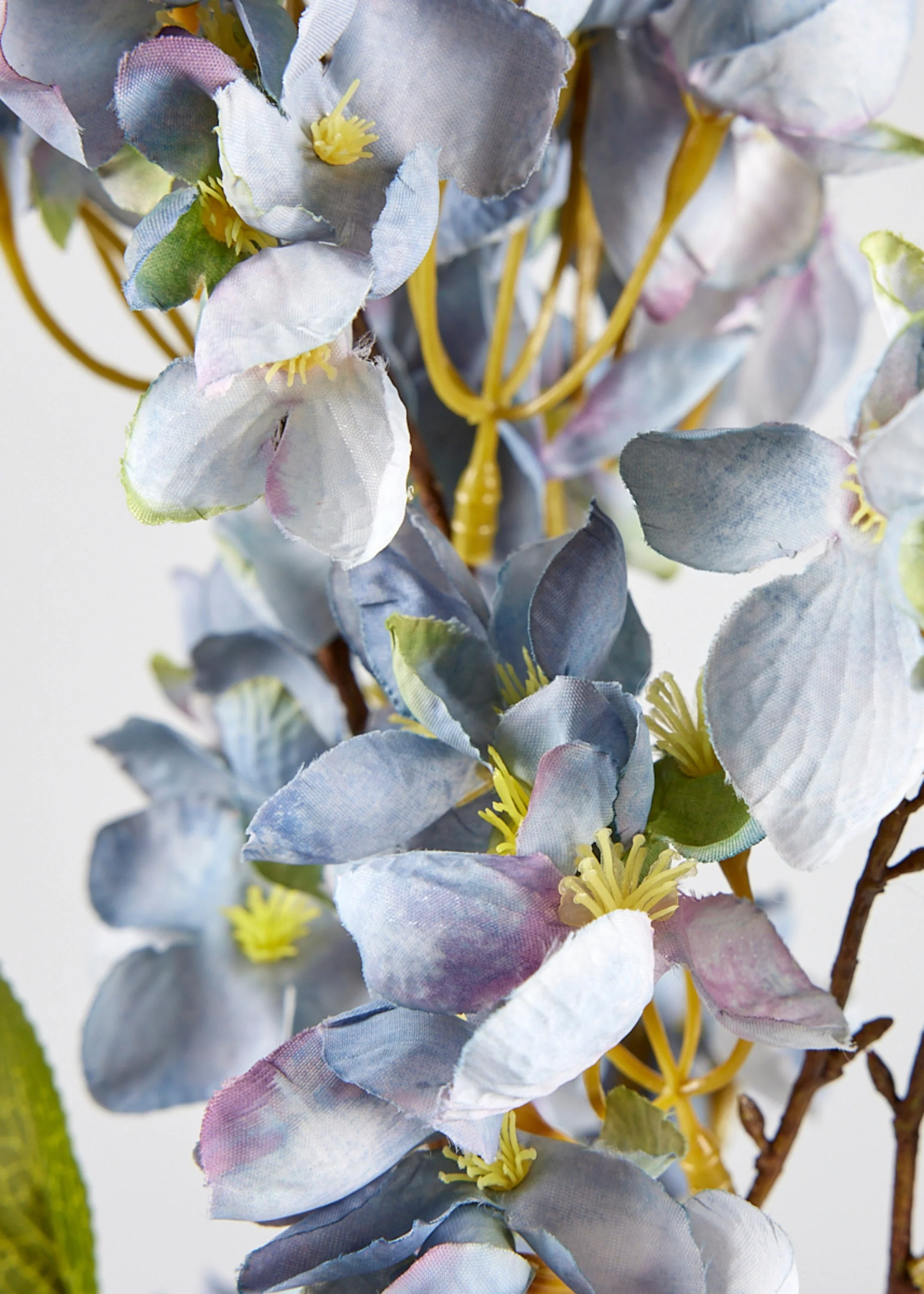 Dried Look Apple Blossom Fake Blooming Branch in Blue - 25" - Image 3