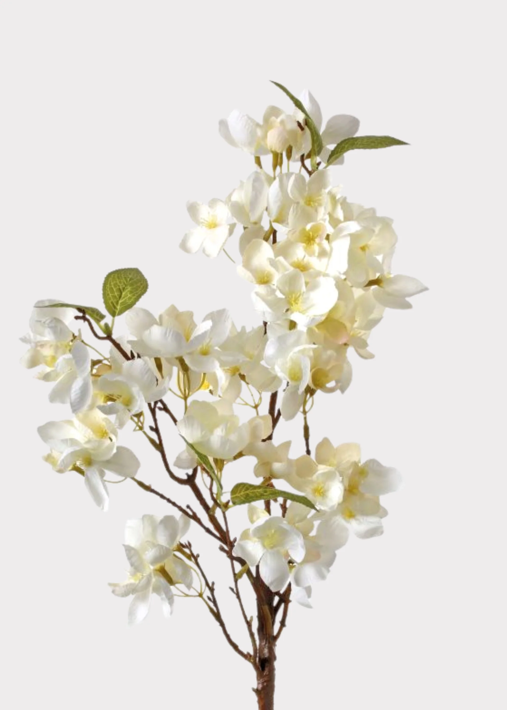 Dried Look Apple Blossom Fake Blooming Branch in White - 25"