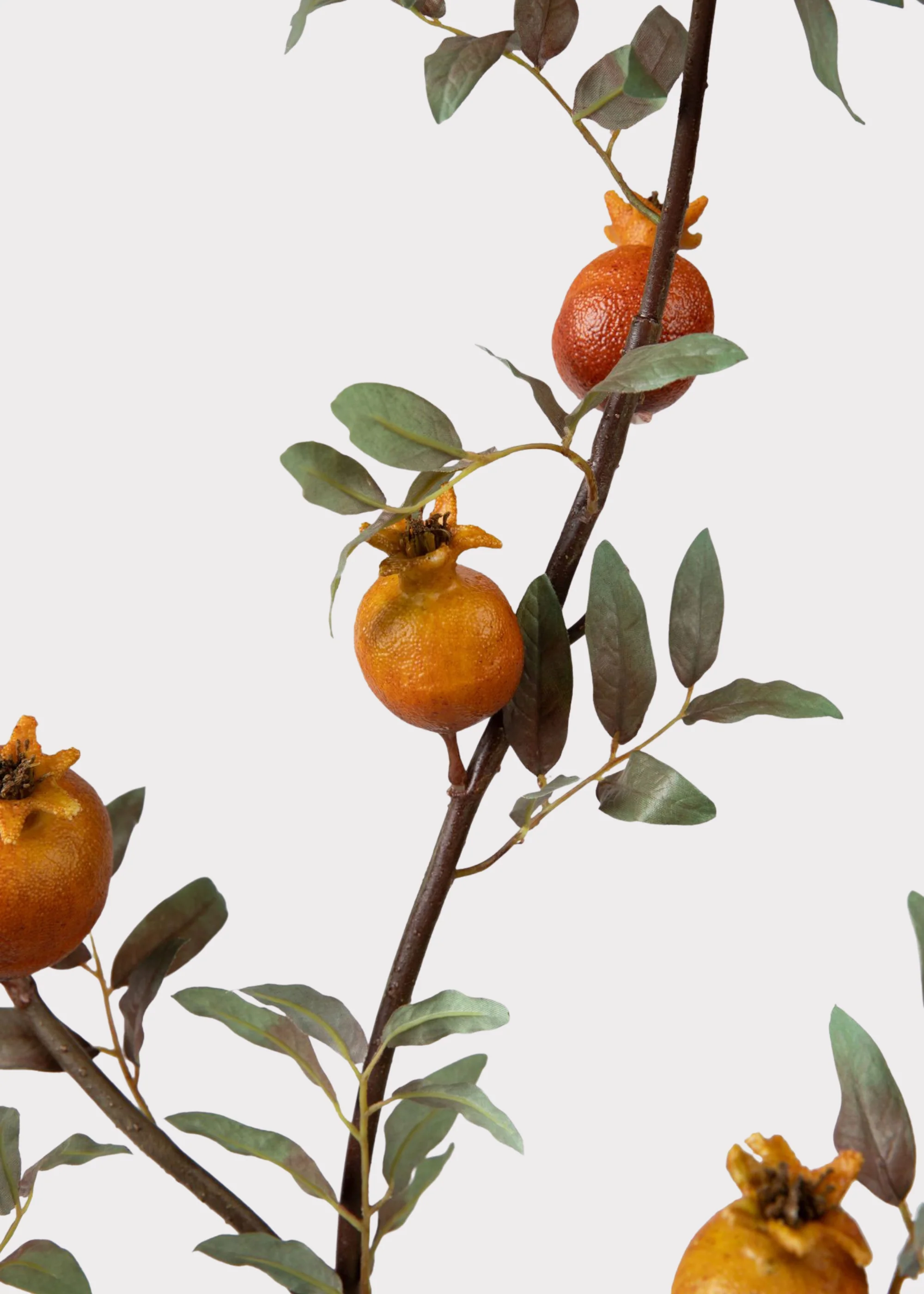 Dried Look Faux Pomegranate Branch - 44" - Image 3