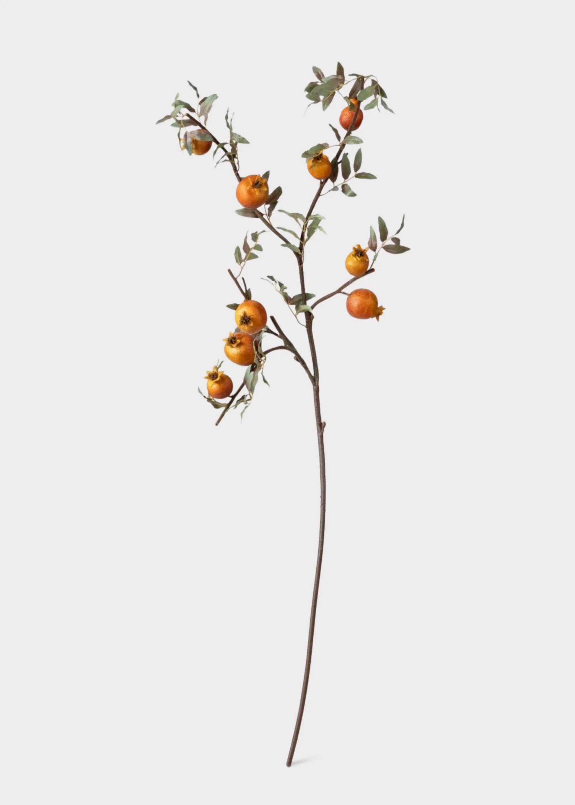 Dried Look Faux Pomegranate Branch - 44" - Image 4