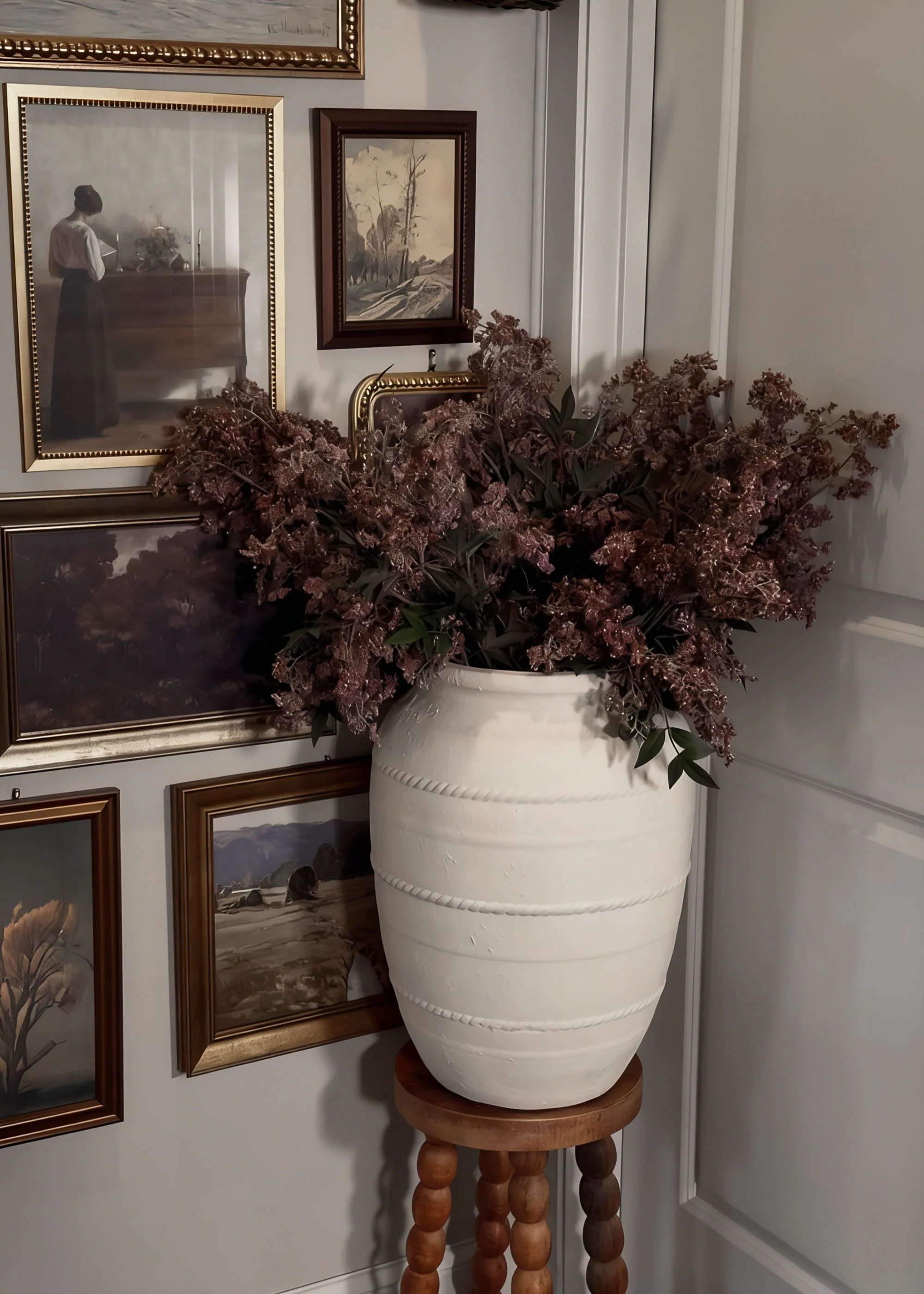 Dusty Mauve Fake Wild Plum Berry Branch - 43" - Image 4