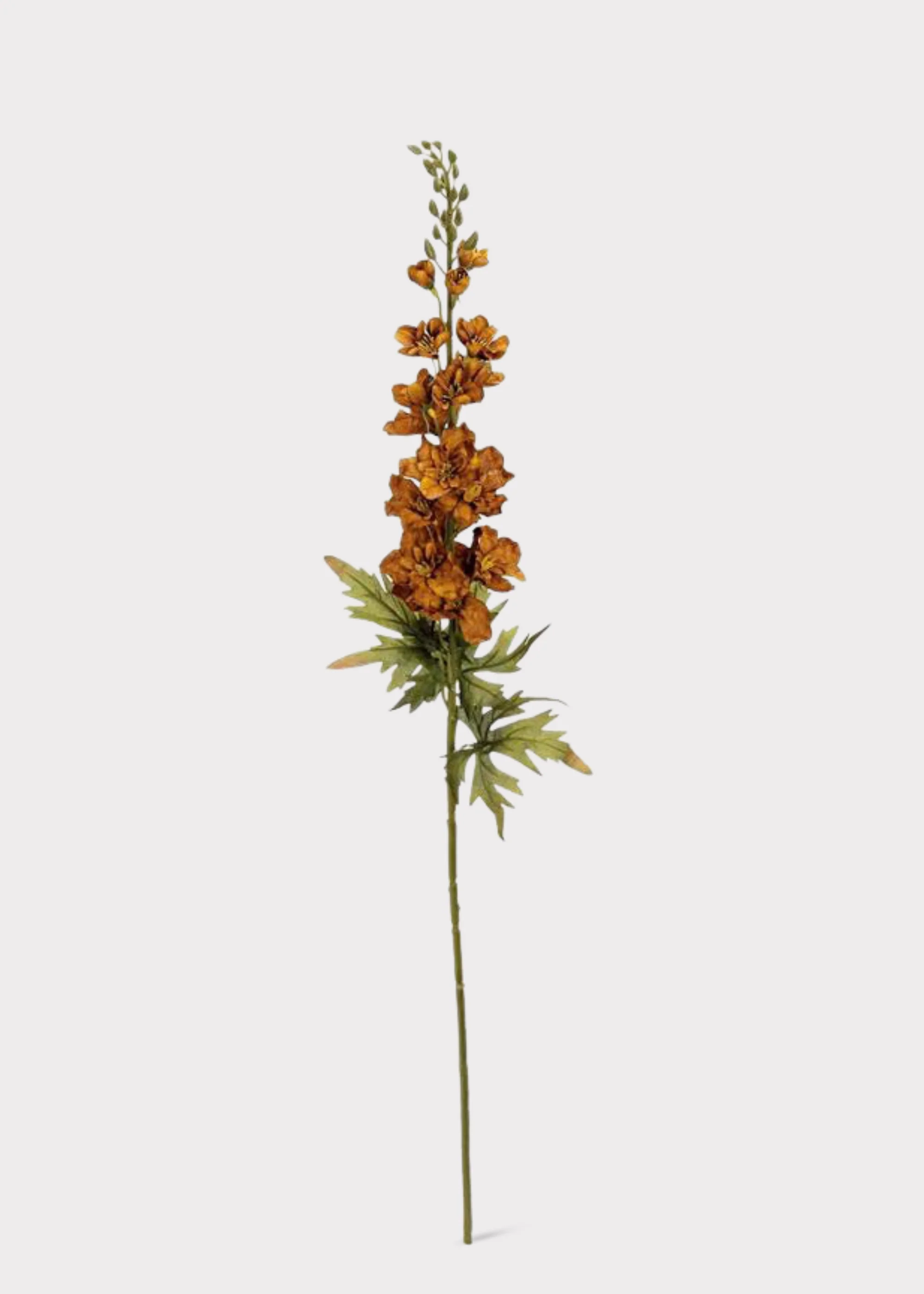 Earthy Brown Fake Delphinium Wildflower Branch - 38" - Image 2