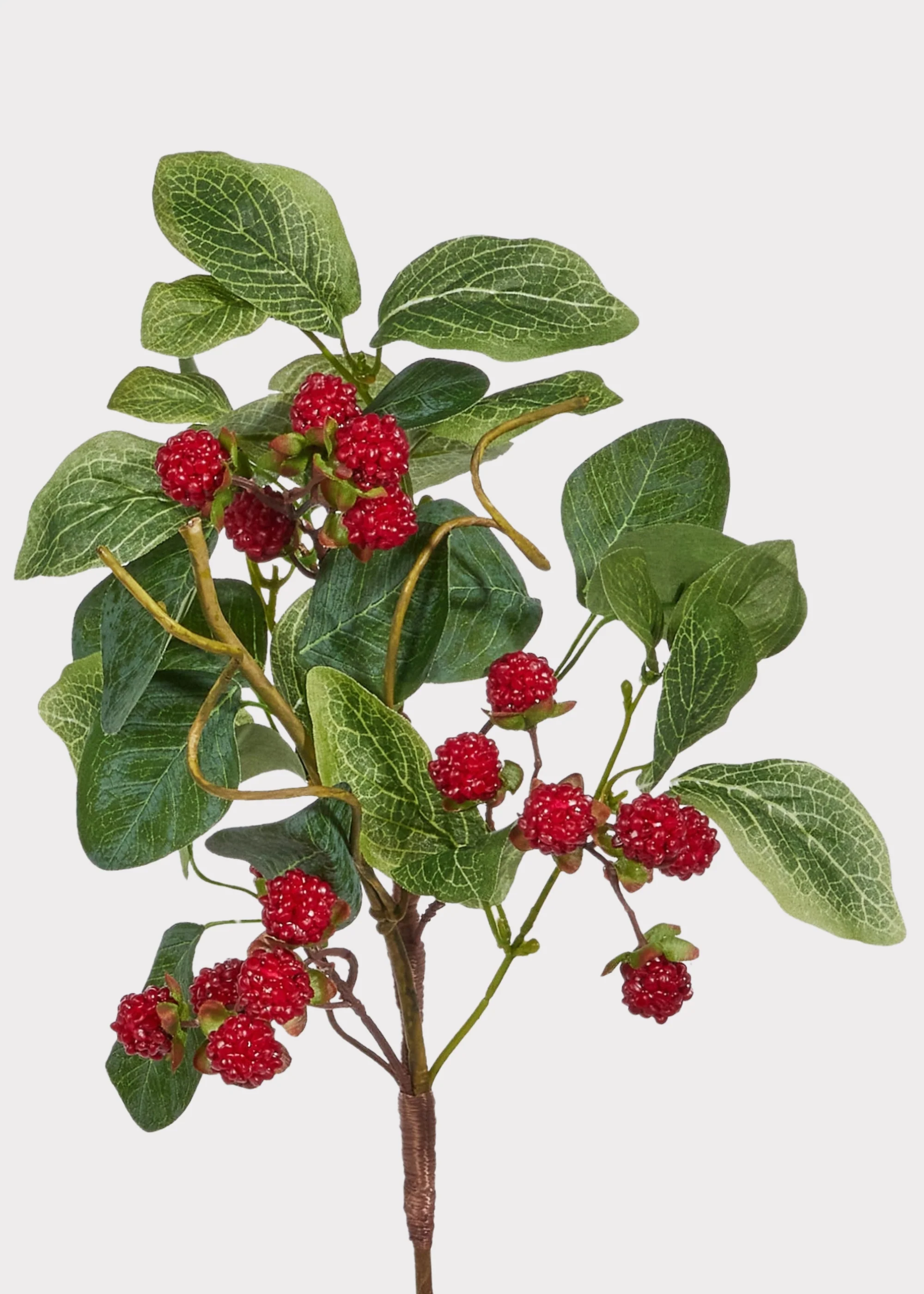 Fake Berries Red Raspberry Pick - 16"