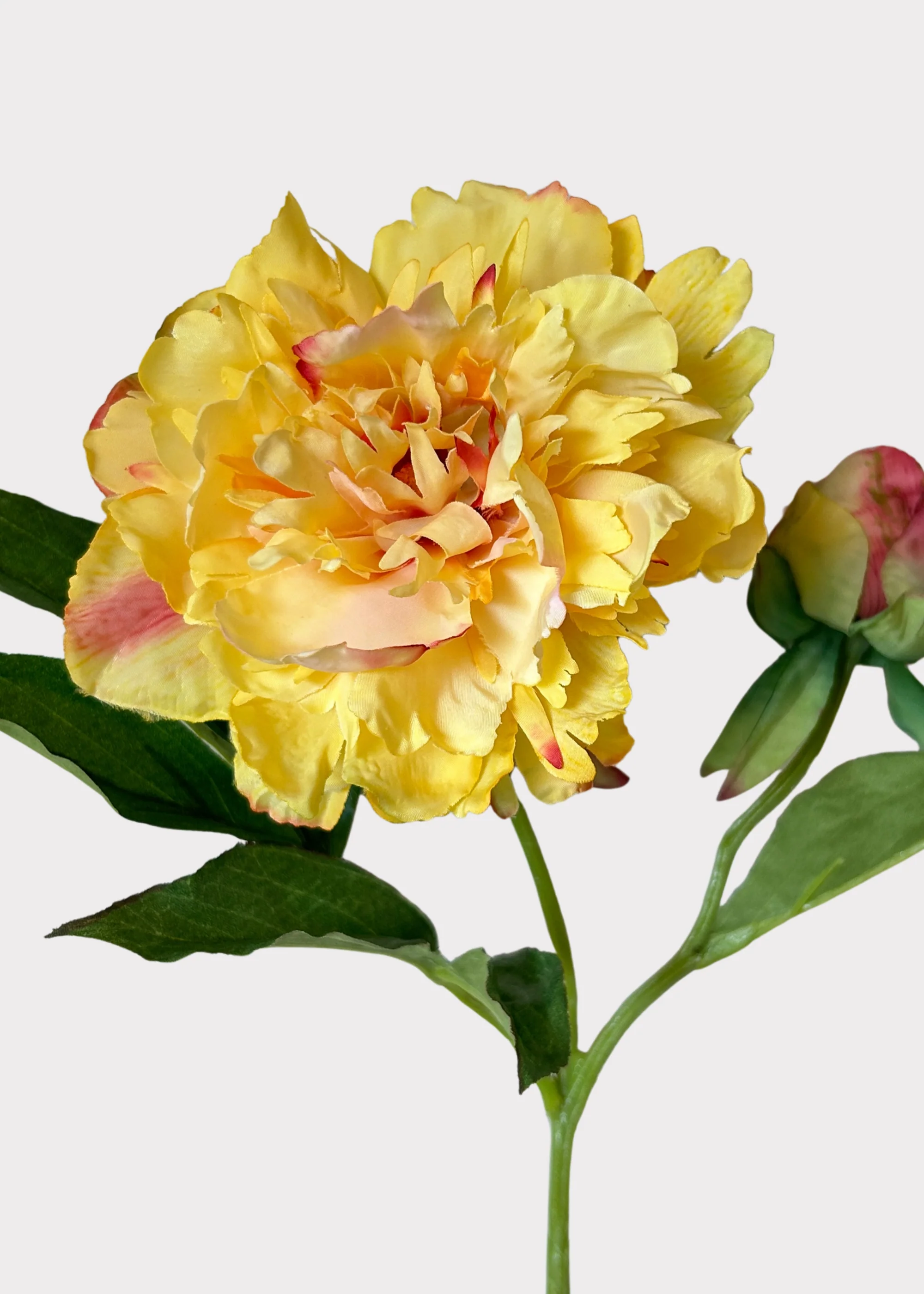 Fake Peony Flower in Golden Sunset - 28" - Image 3