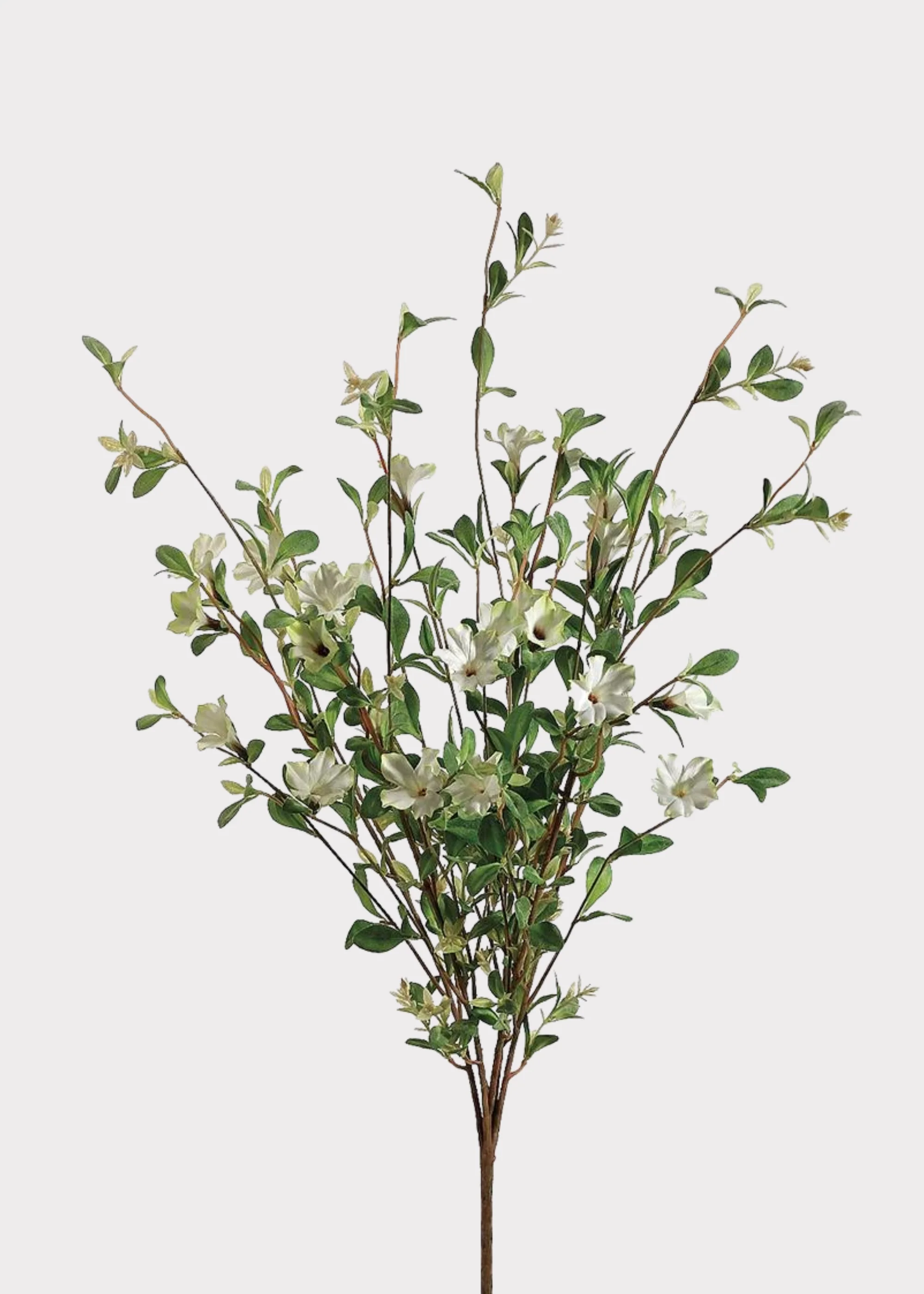 Fake Blooming Wild Petunia Flower Bush in Cream - 30"
