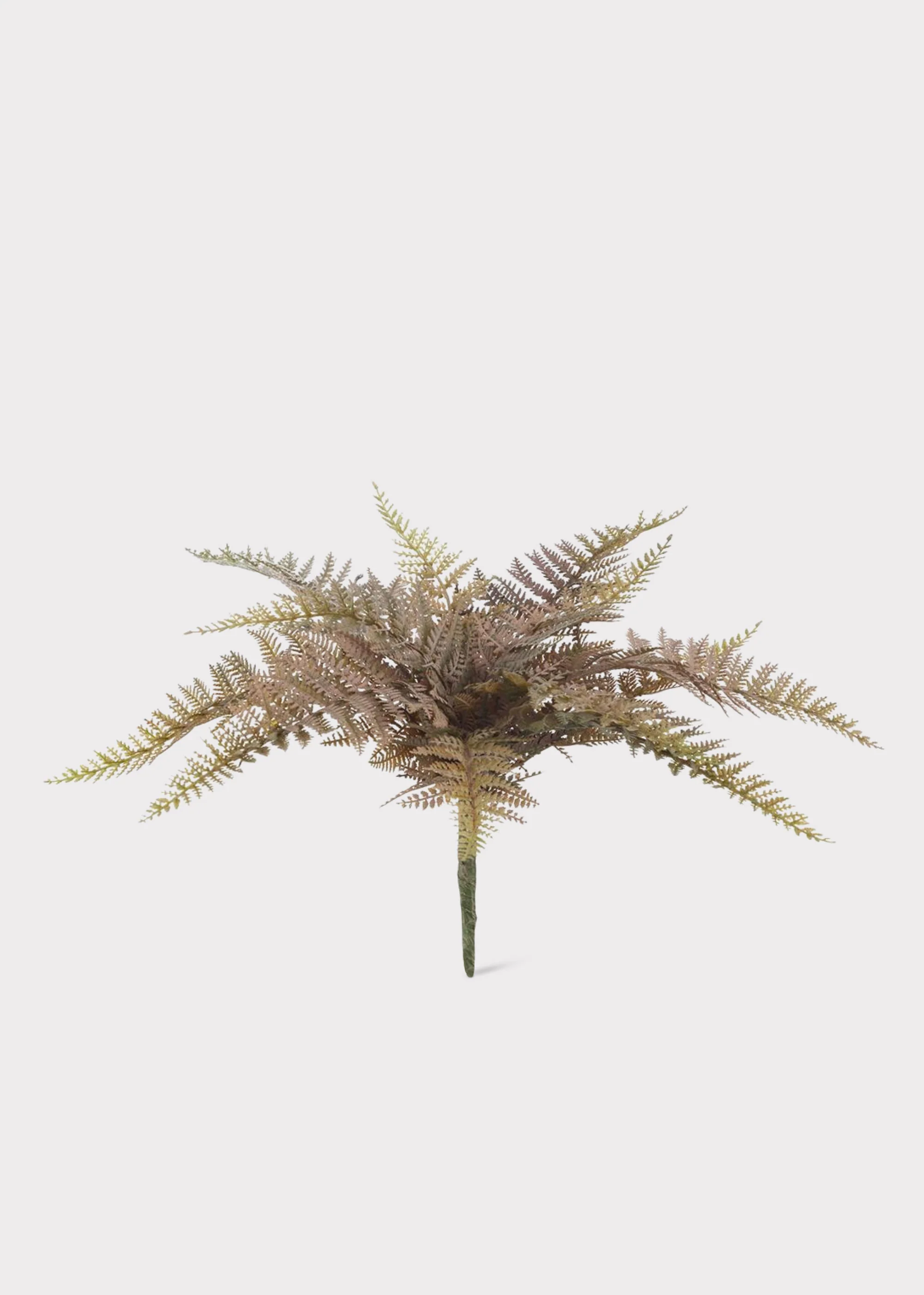 Fake Fern Leaf Bush in Autumn Mauve Green - 16"