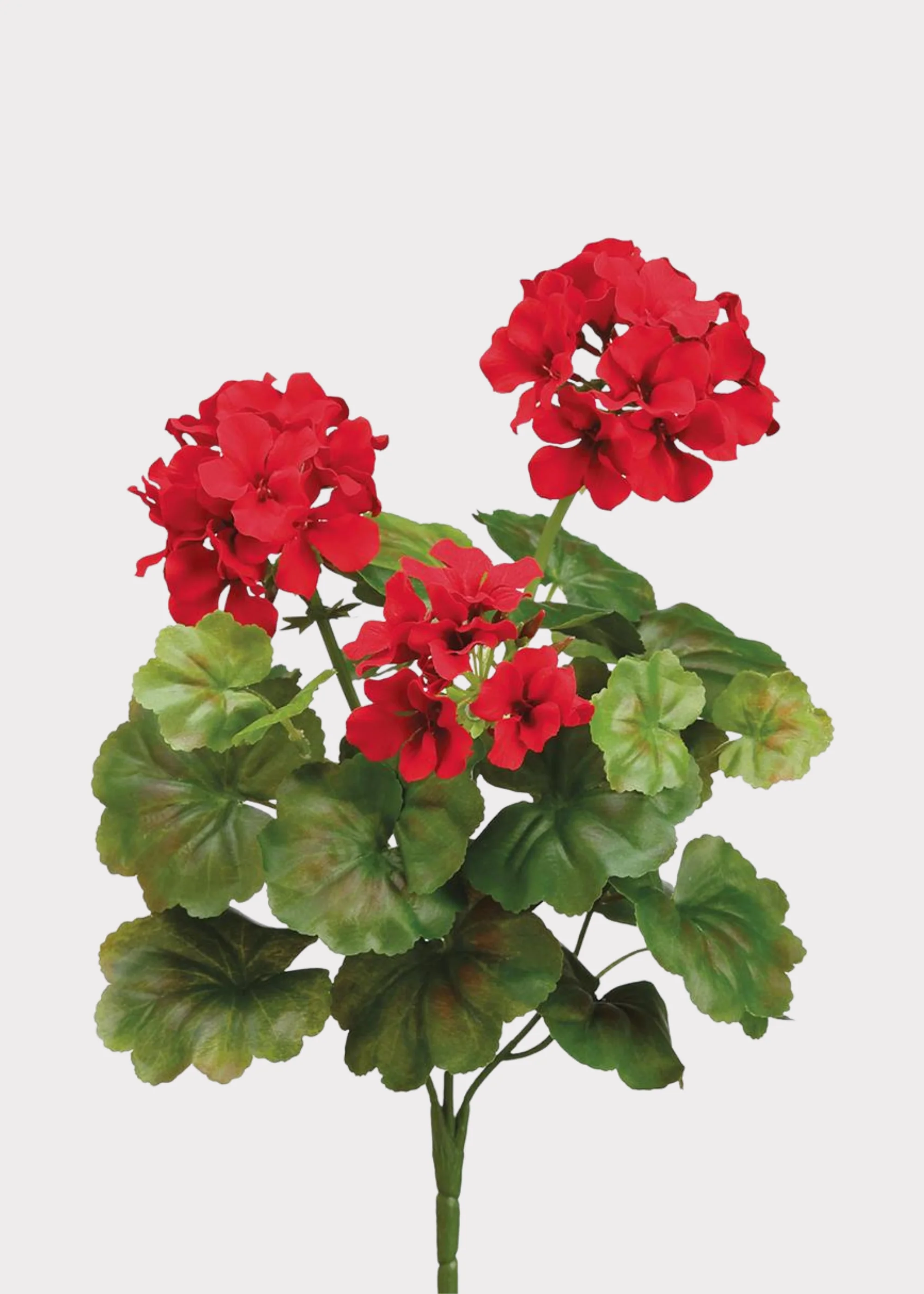 Fake Geranium Indoor/Outdoor Water Resistant Bush in Red - 17"