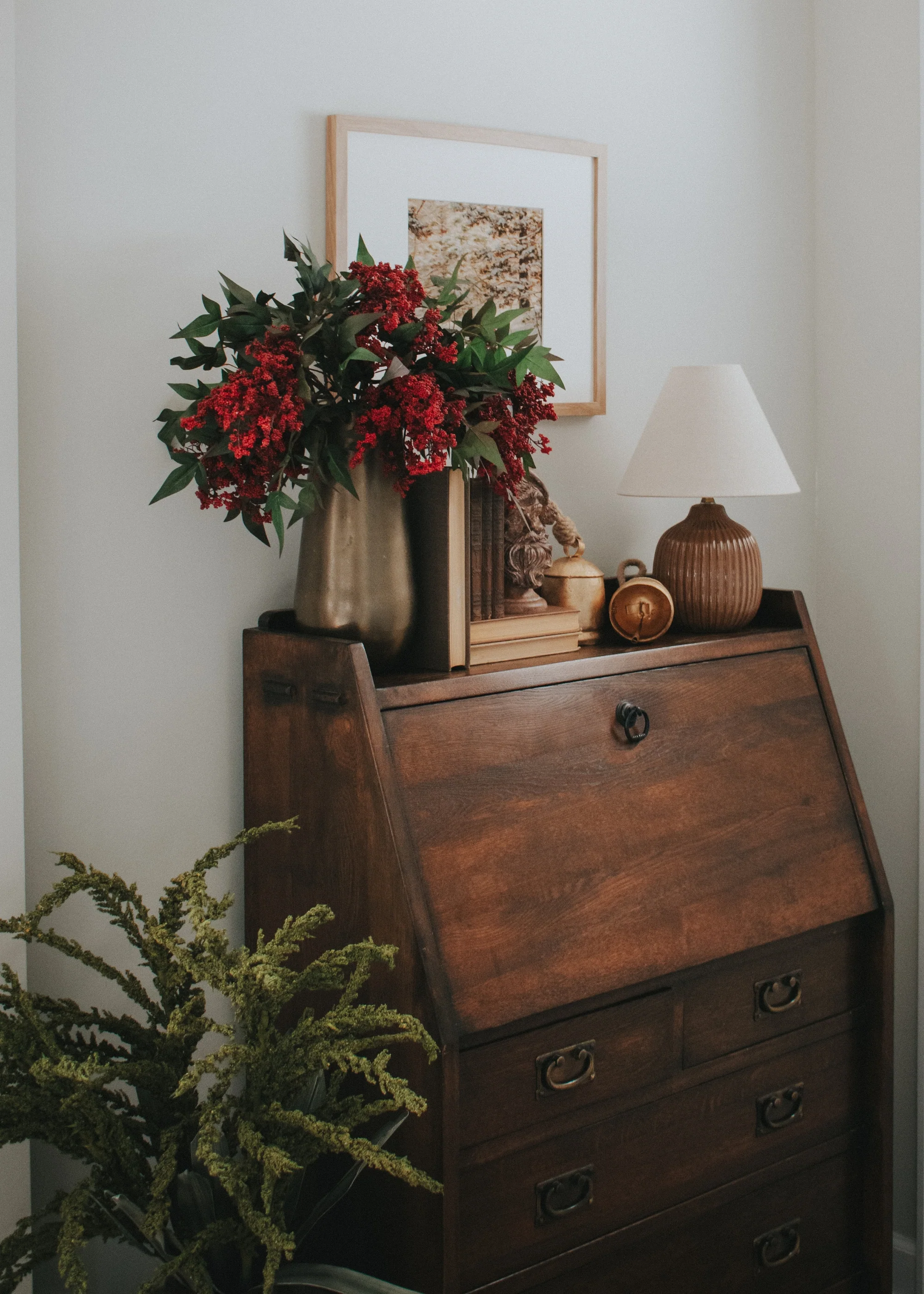 Tall Seed Berry Stem in Green - 40" - Image 3