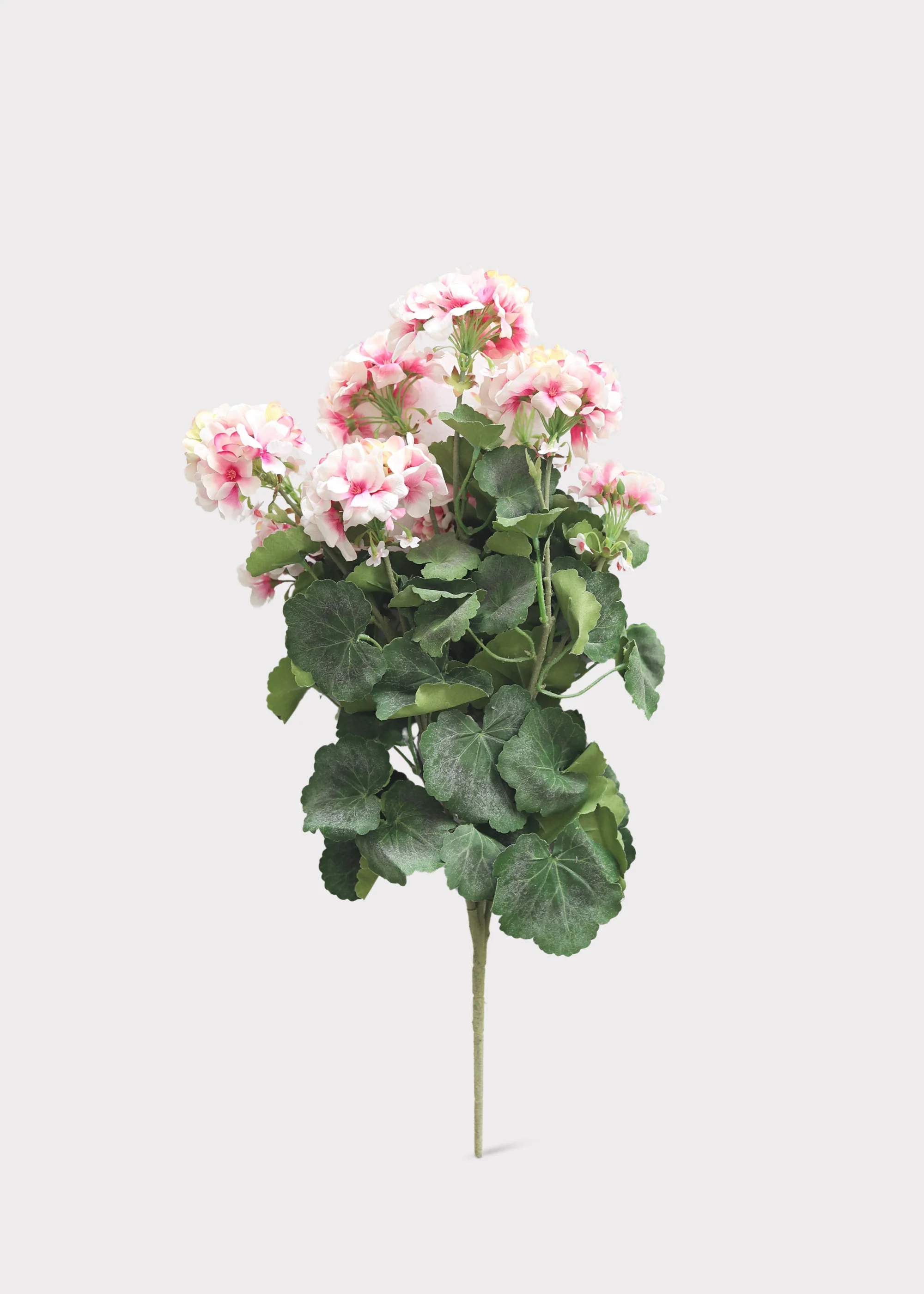 Fake Indoor/Outdoor Pink Geranium Water Resistant Bush - 24" - Image 6