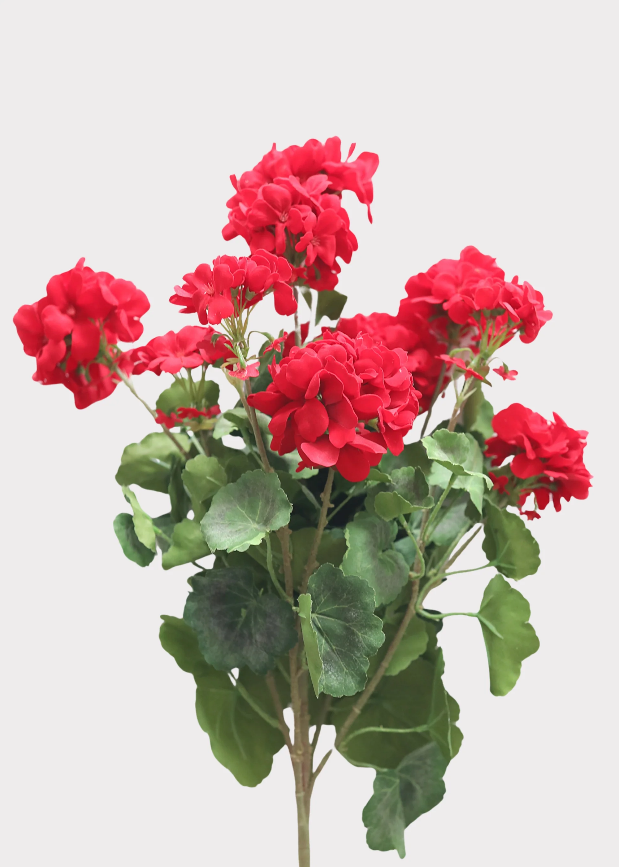 Fake Indoor/Outdoor Red Geranium Water Resistant Bush - 24"