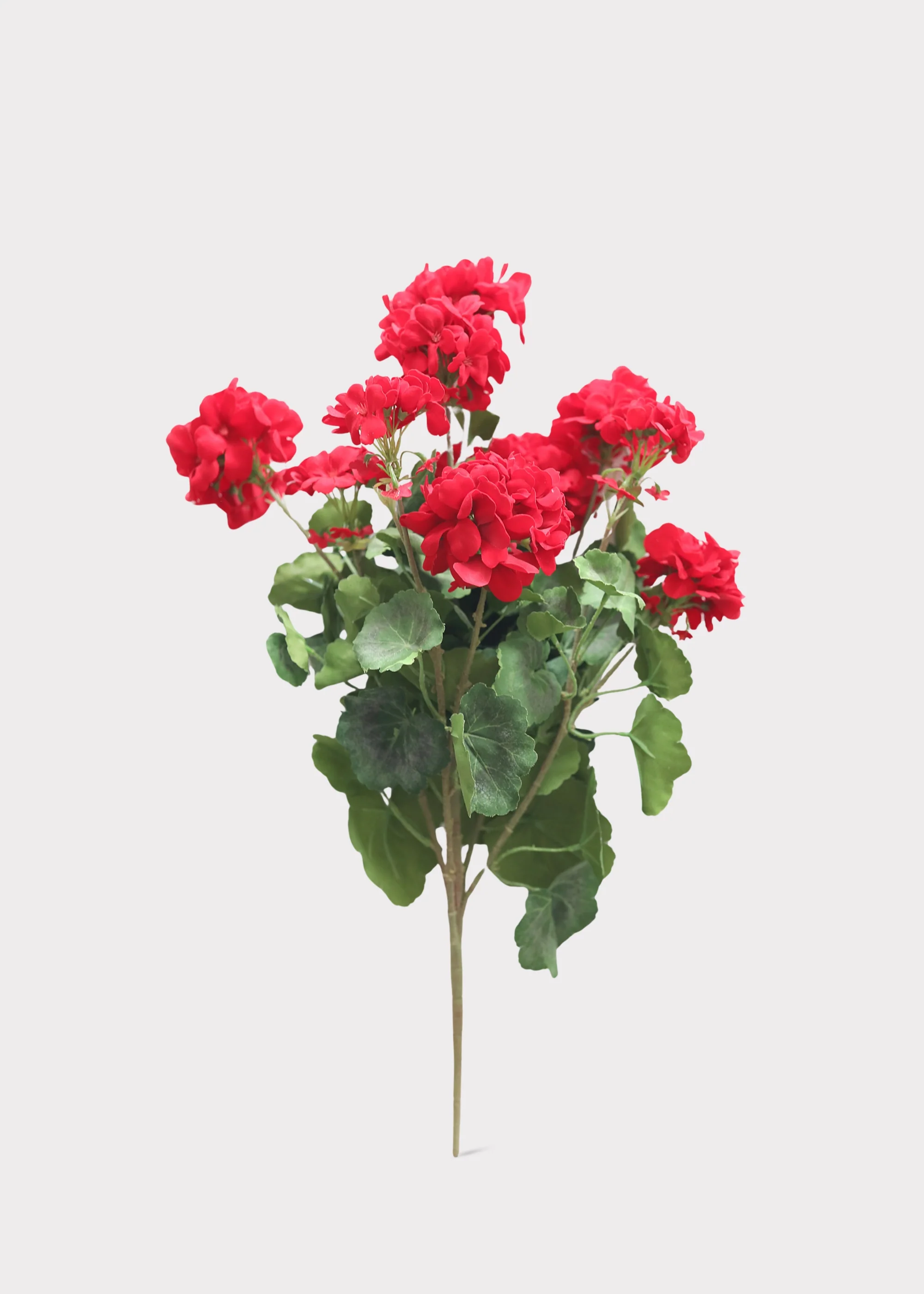 Fake Indoor/Outdoor Red Geranium Water Resistant Bush - 24" - Image 6