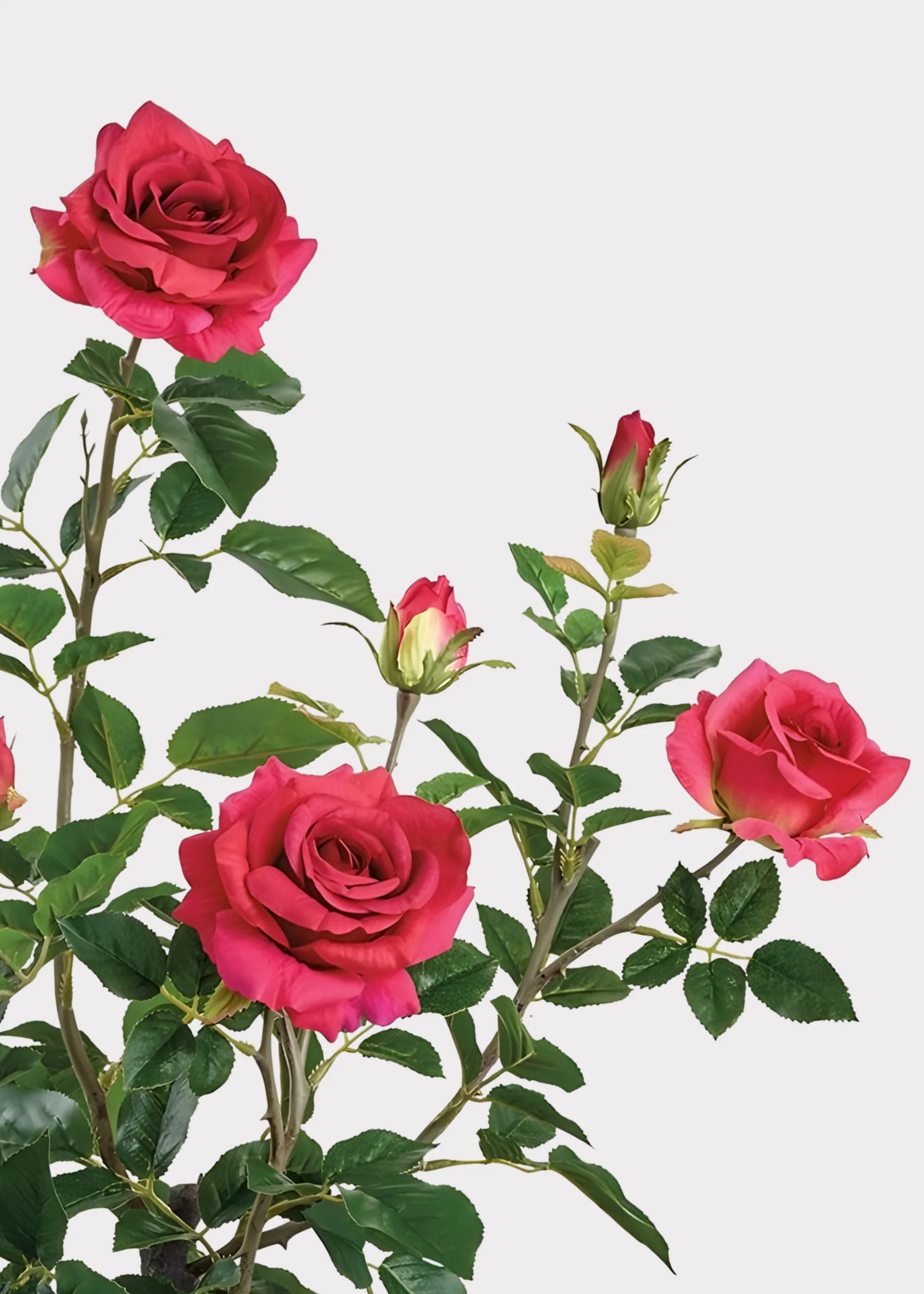 SAVE - Fake Potted Patio Red Rose Arrangements - 25" - Image 2